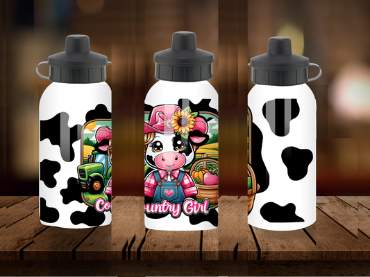 600ml Aluminium Water Bottle - Country Girl