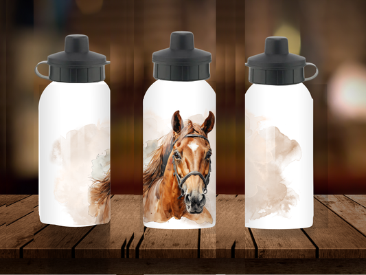600ml Aluminium Water Bottle - Horse