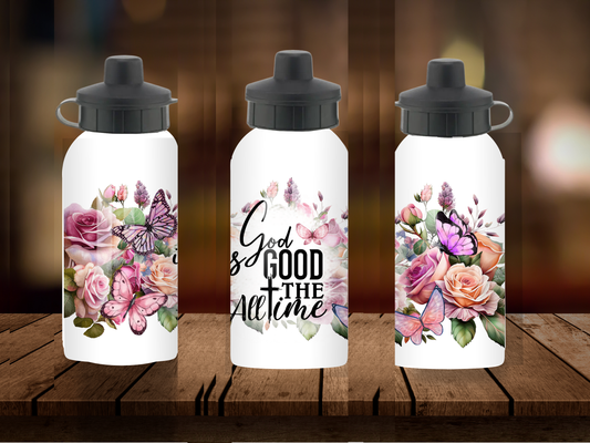 600ml Aluminium Water Bottle - God Is Good All The Time