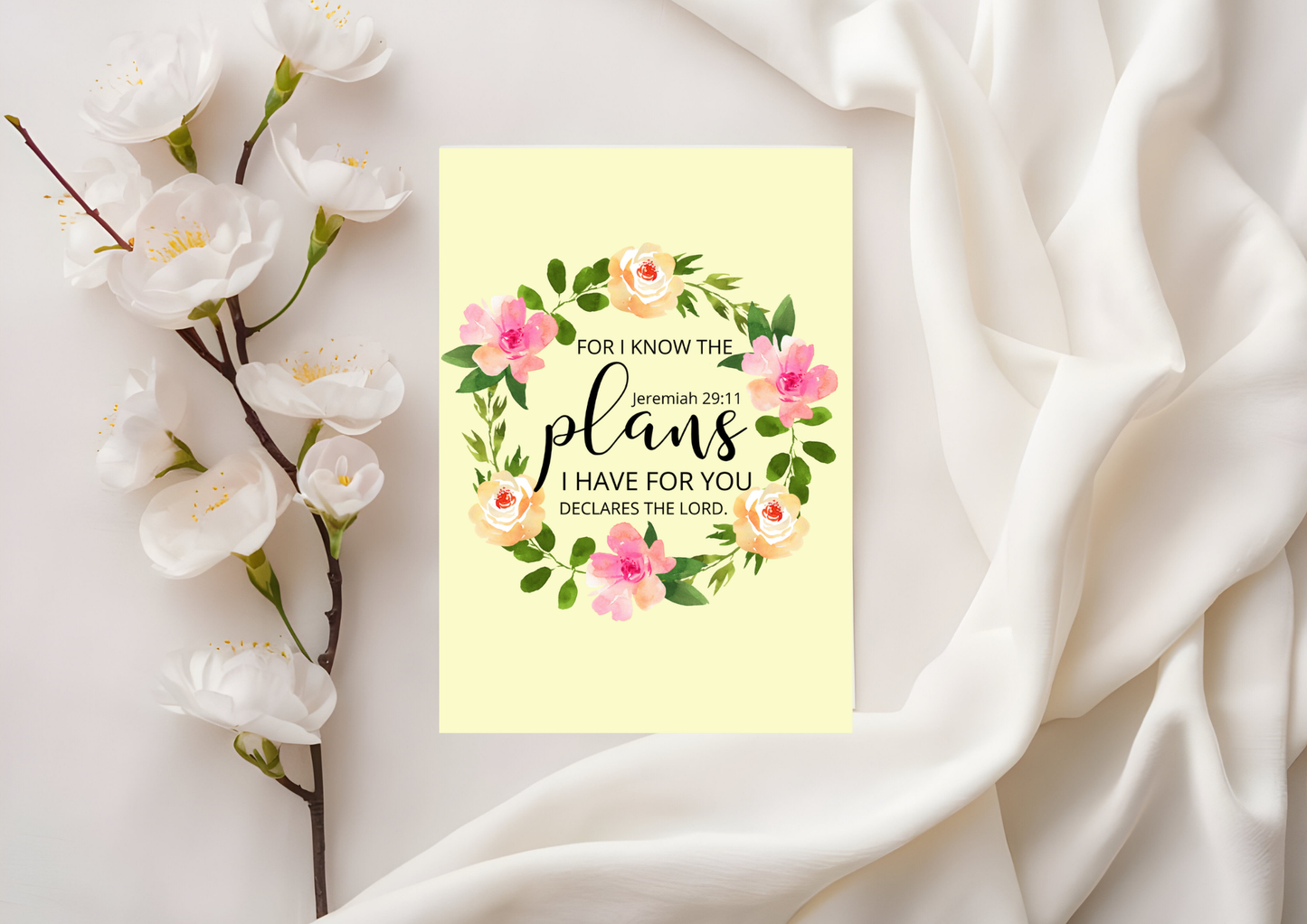 Scripture Card - Jeremiah 29:11 For I Know The Plans I Have For You
