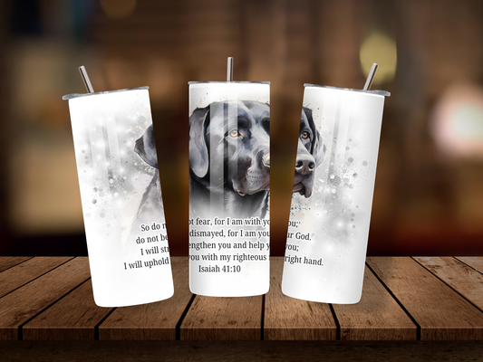 20oz Thermal Stainless Steel Tumbler & Straw, So Do Not Fear For I Am With You Isaiah 41:10