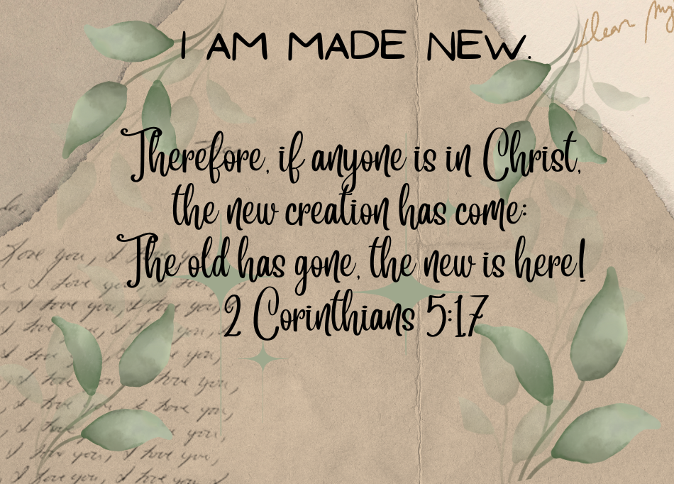 30 Bible Affirmation Cards Vintage Leaf Style