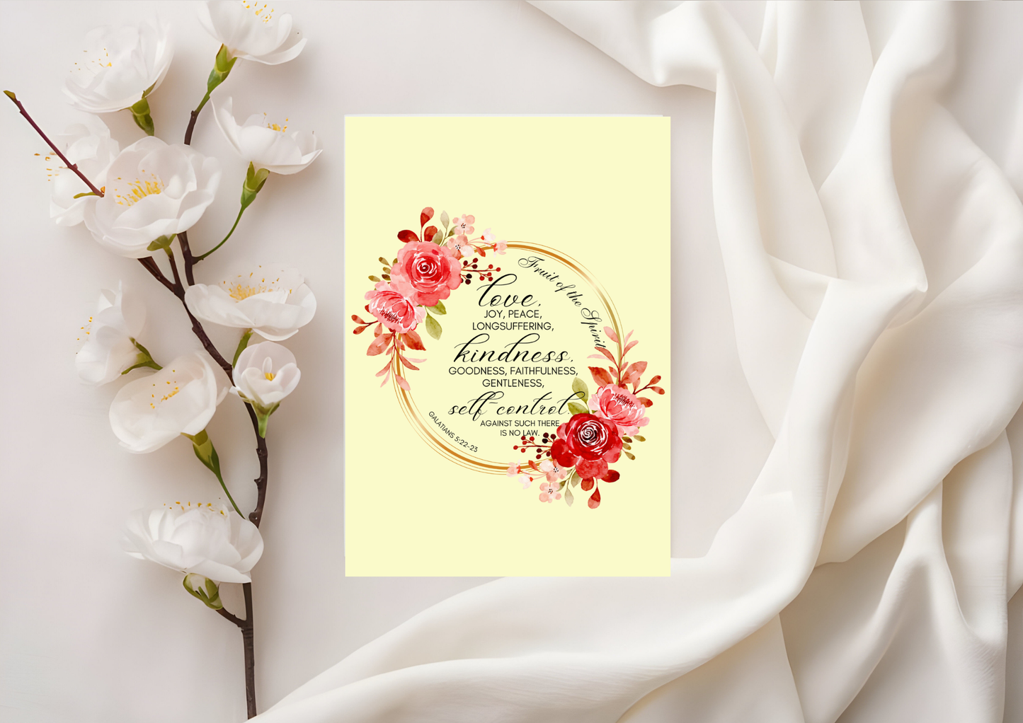 Scripture Card - Fruit of The Spirit - Galations 5:22-23