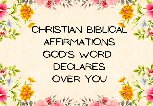 30 Bible Affirmation Cards Floral Style