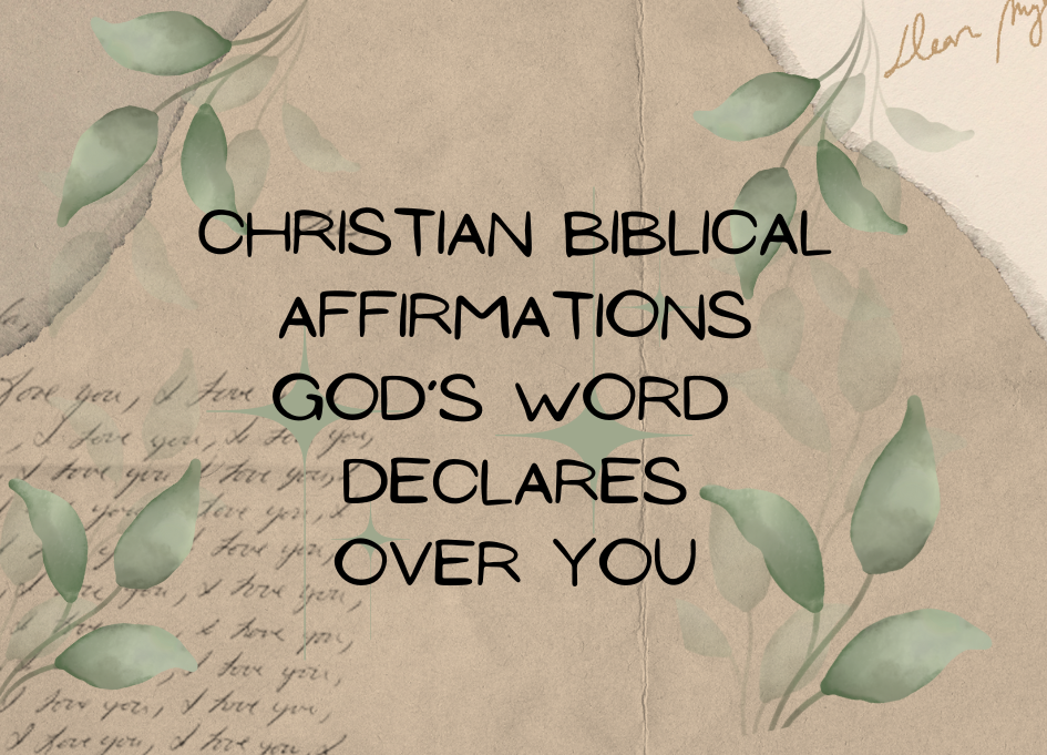 30 Bible Affirmation Cards Vintage Leaf Style