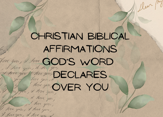 30 Bible Affirmation Cards Vintage Leaf Style