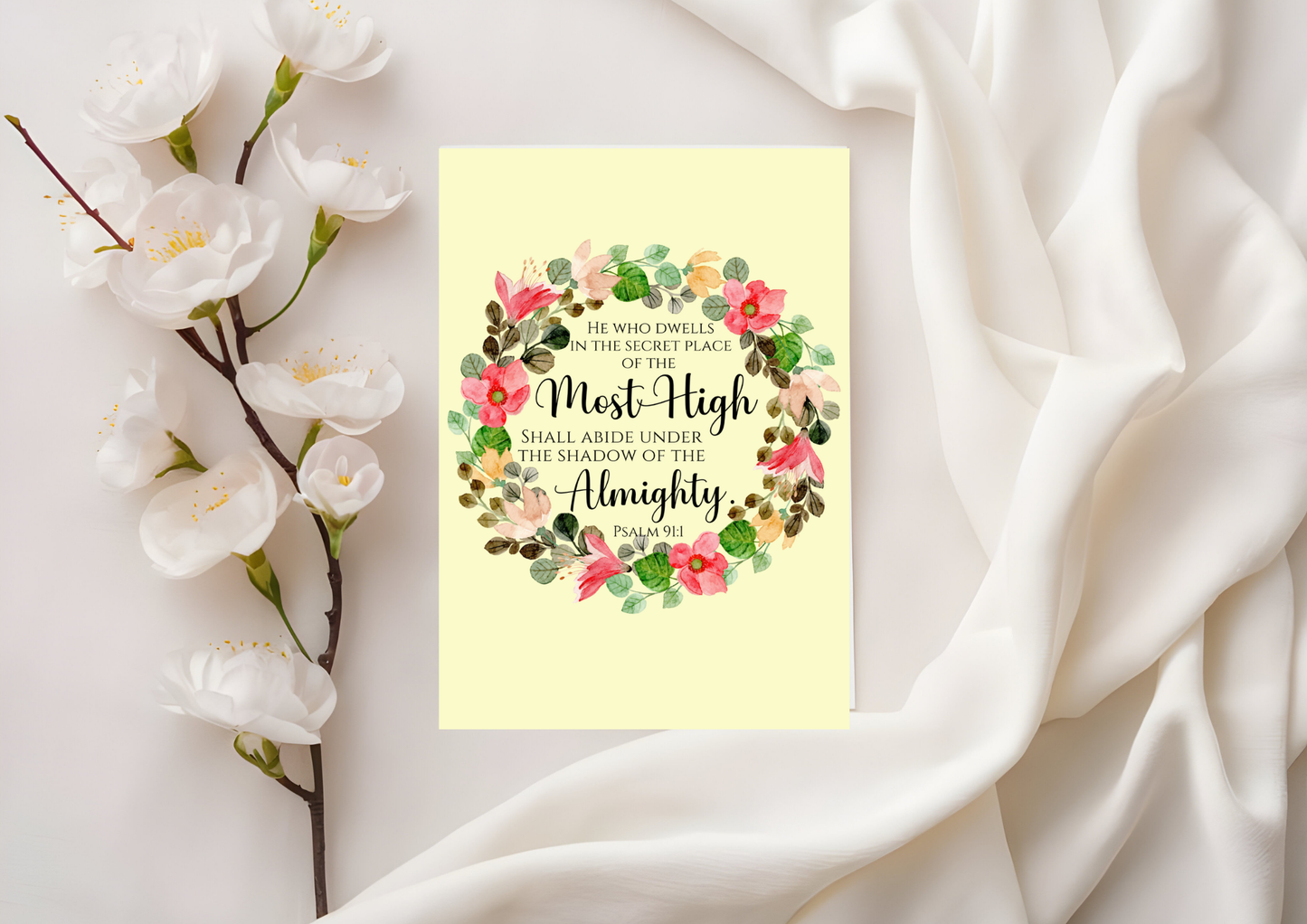 Scripture Card - Psalm 91:1 - Dwell with the Lord Almighty