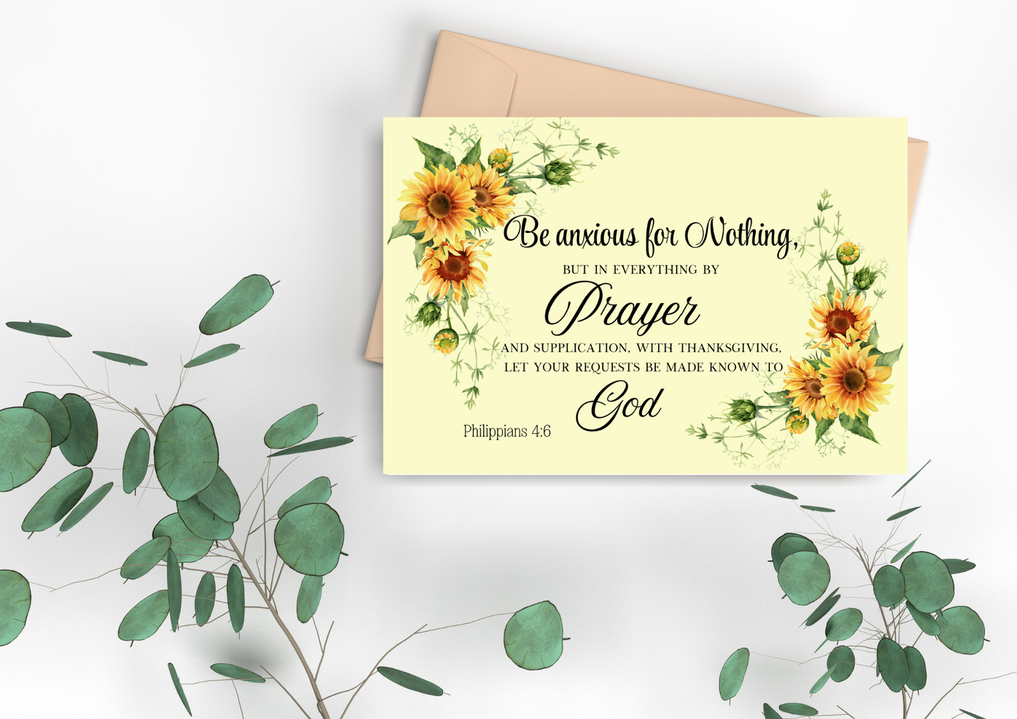 Scripture Card - Do not be anxious about anything...Philippians 4:6