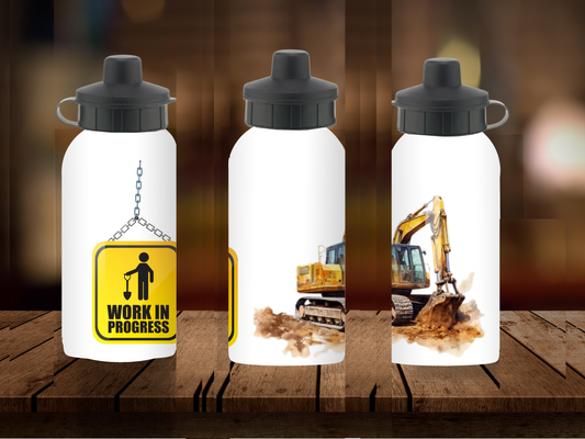 600ml Aluminium Water Bottle - Digger
