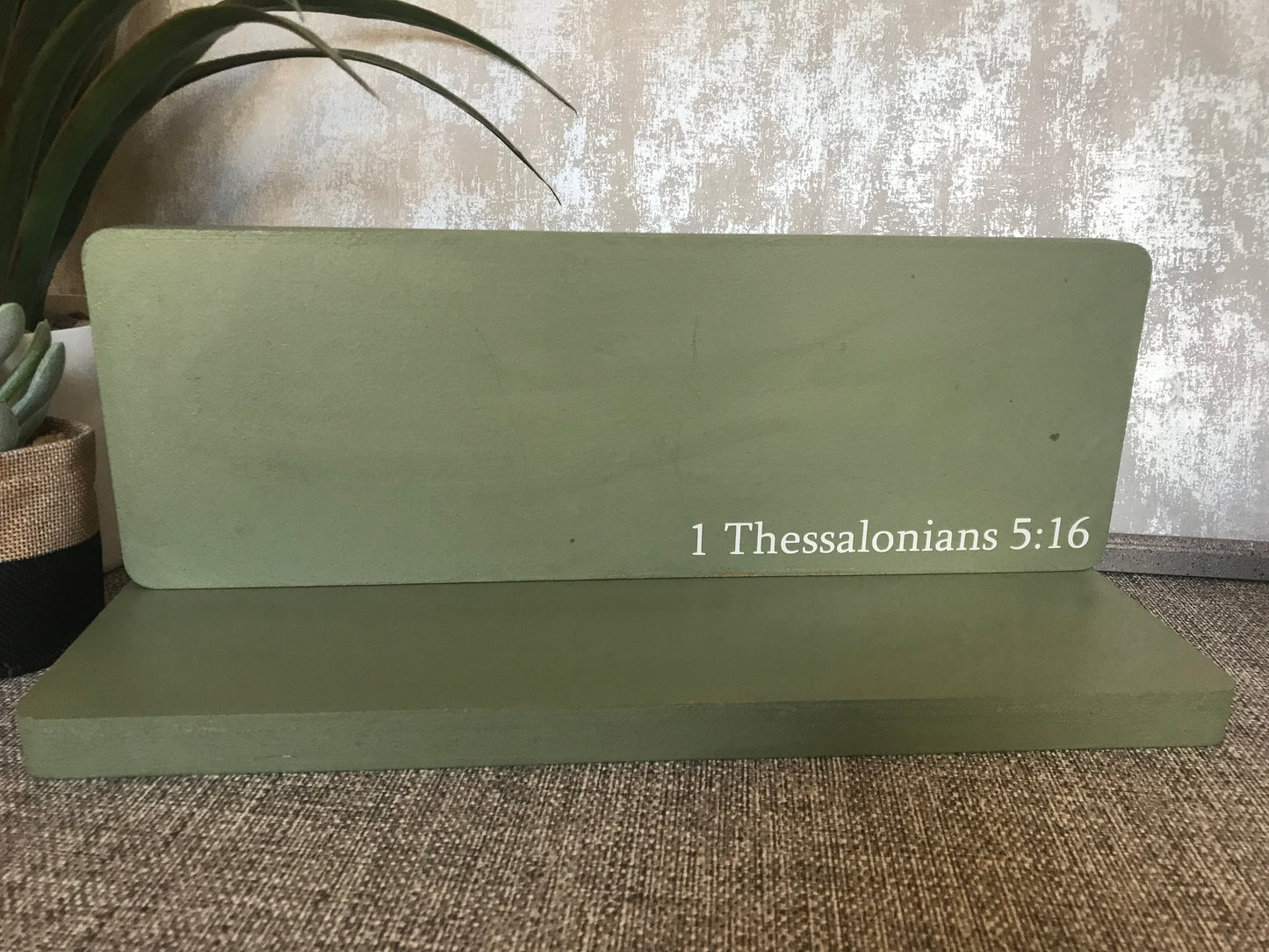 Pray Without Ceasing Wooden Freestanding Plaque 35x12cm