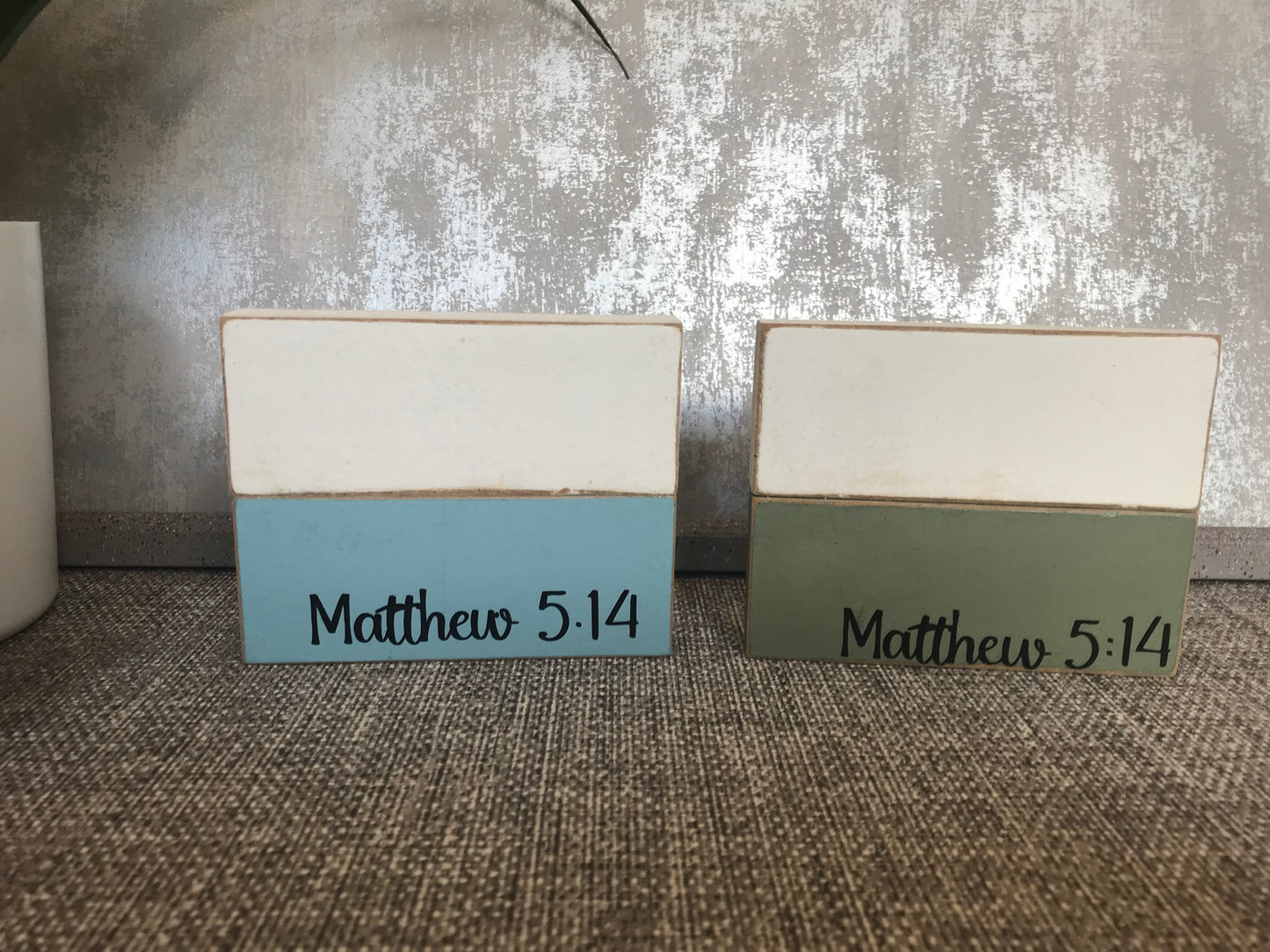 Be The Light Matthew 5:14 Wooden Stacked Freestanding Plaque 8x10cm