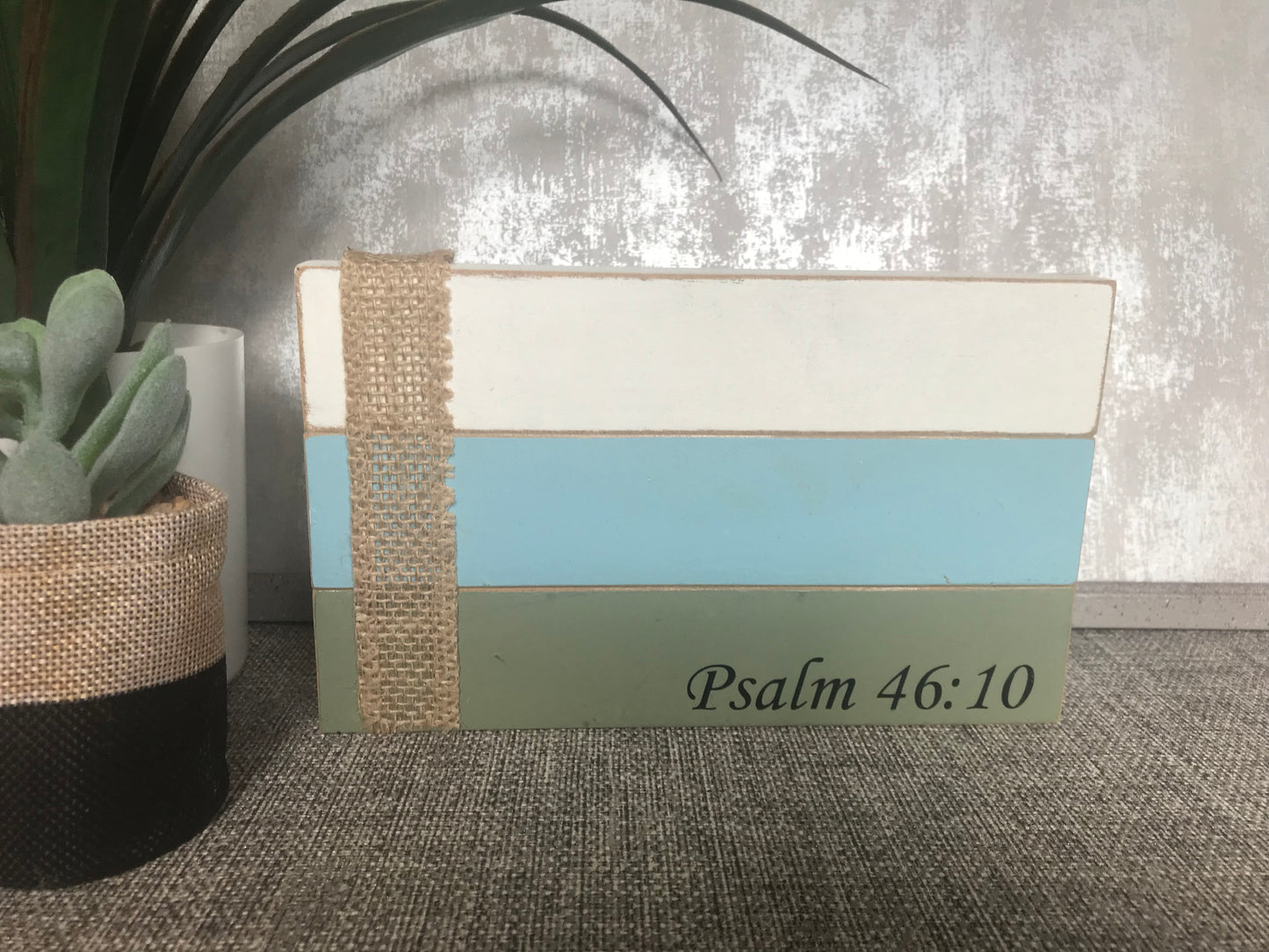 Be Still & Know Psalm 46:10 Wooden Stacked Freestanding Plaque 12x20cm