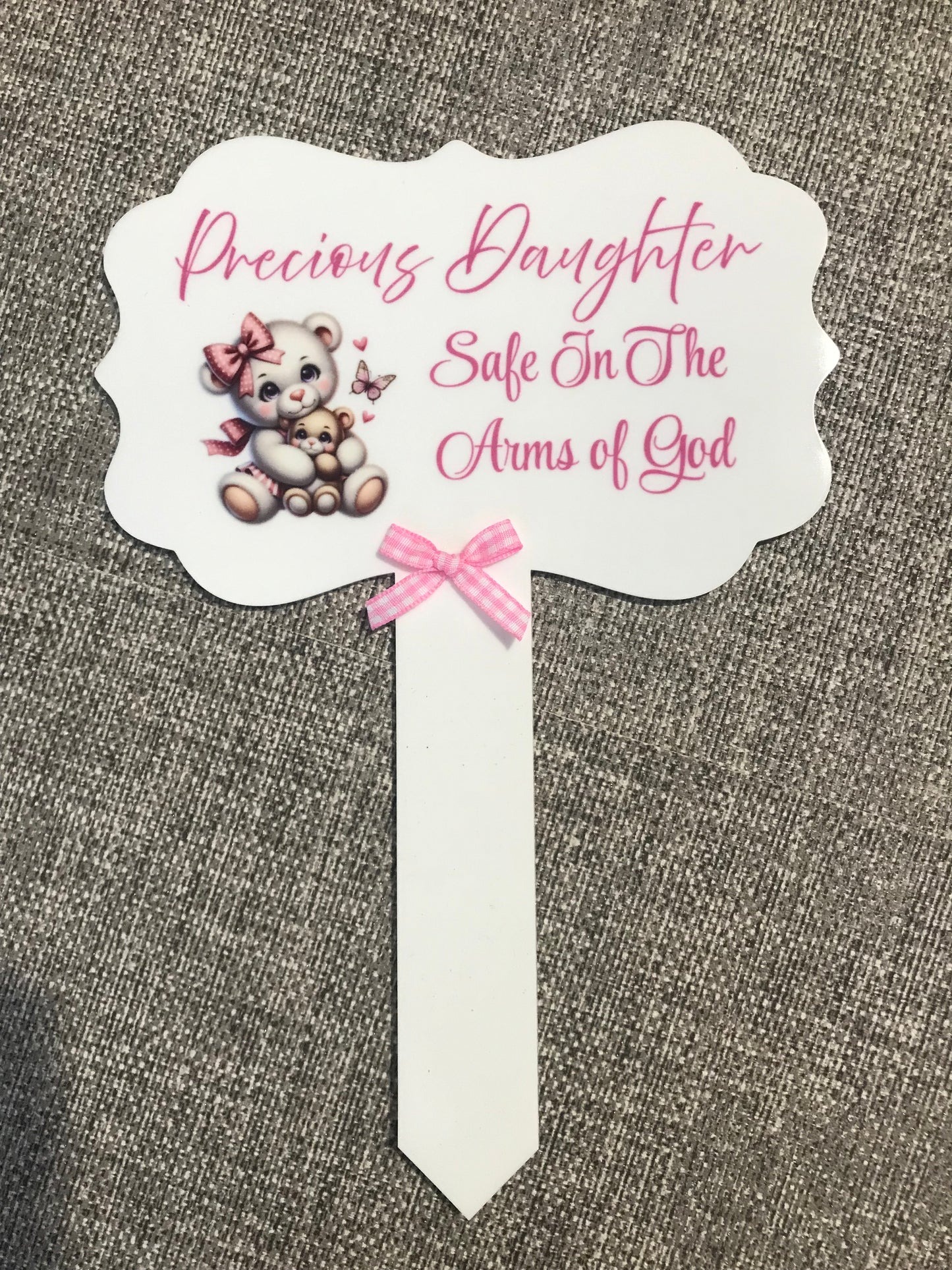 Plaque Grave Marker 17x24cm - Precious Daughter Safe In The Arms Of God