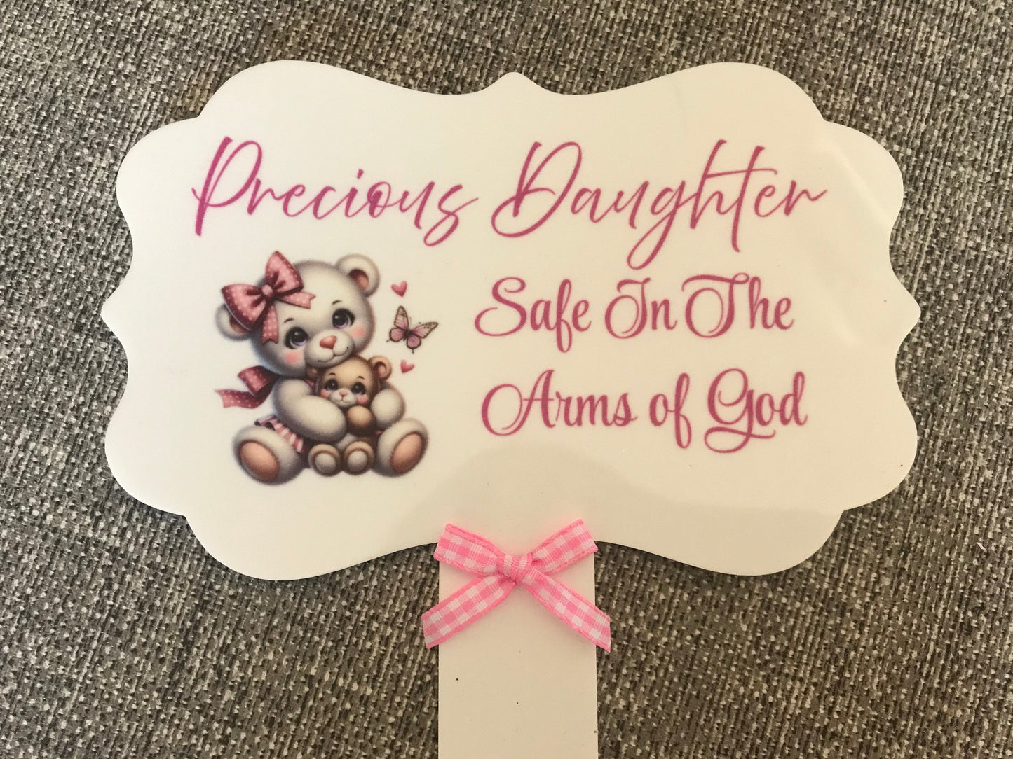 Plaque Grave Marker 17x24cm - Precious Daughter Safe In The Arms Of God