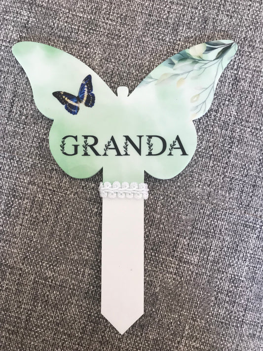 Butterfly Grave Marker  17x22.5cm Granda
