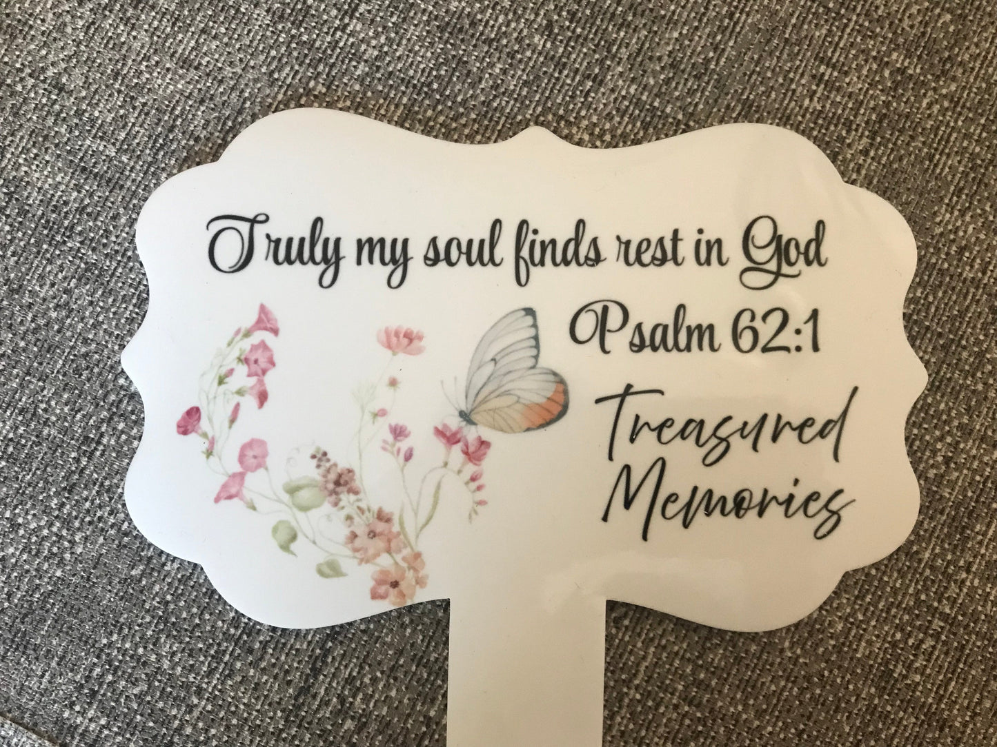 Plaque Grave Marker 17x24cm - Truly My Soul Finds Rest In God Psalm 62:1