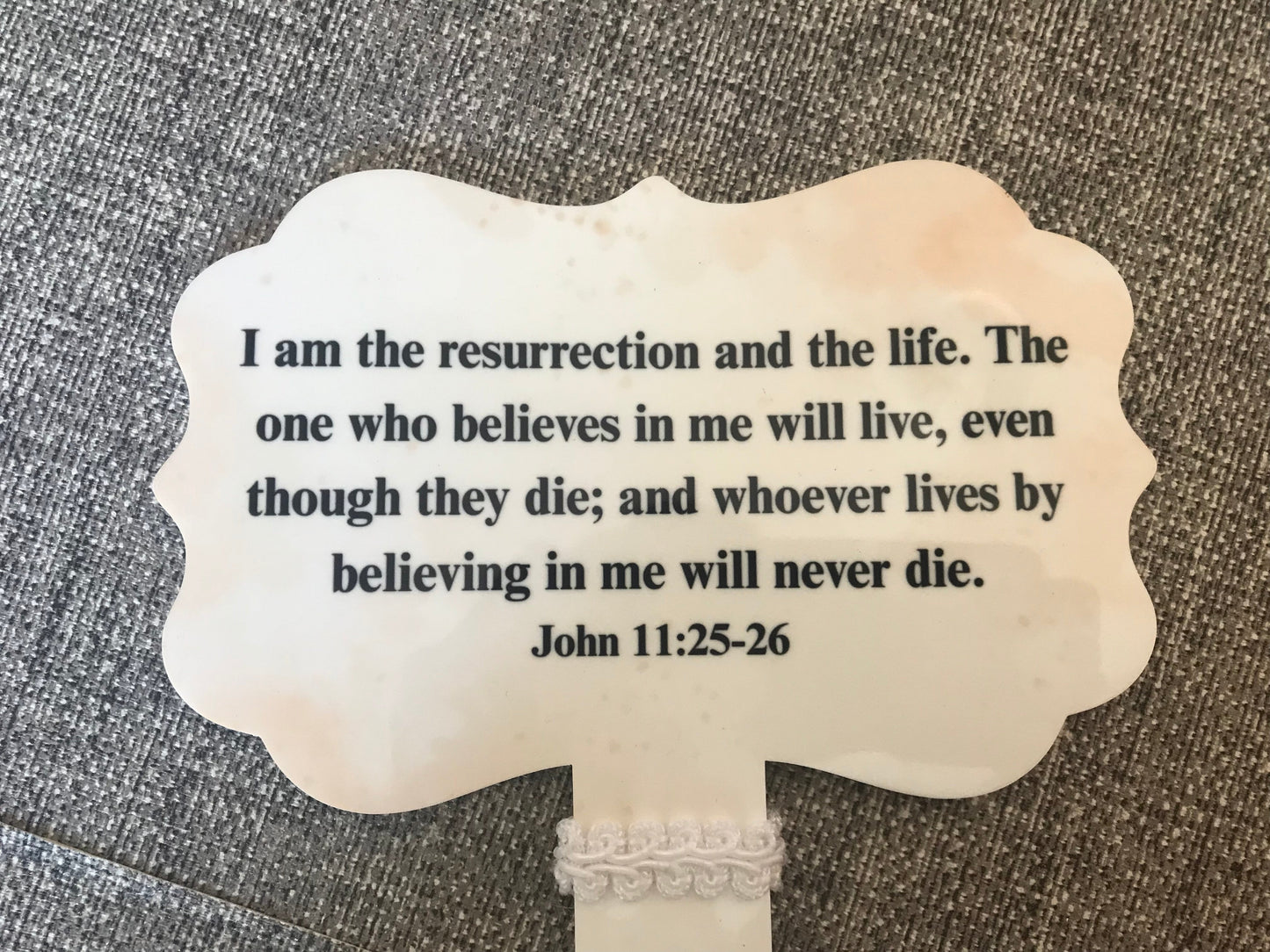 Plaque Grave Marker 17x24cm - Resurrection & the Life John 11:25-26