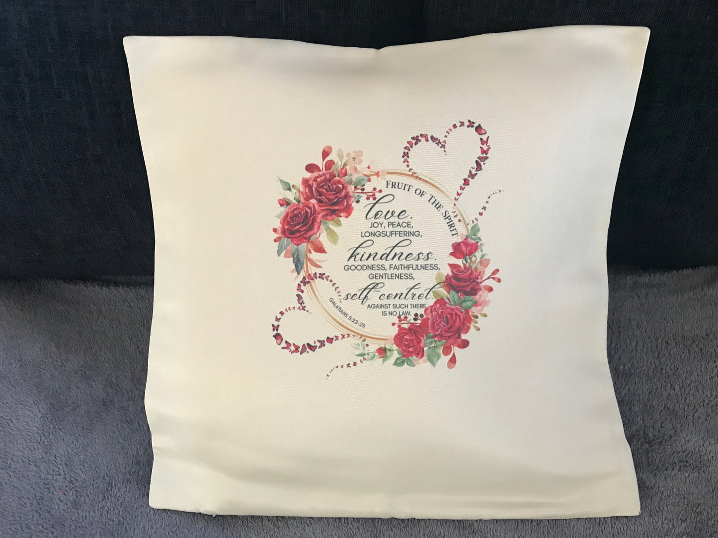 Cushion Cover 45x45cm Fruit Of The Spirit Galatians 5:22-23