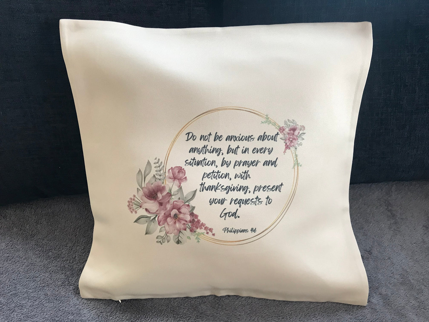 Cushion Cover 45x45cm Do Not Be Anxious Philippians 4:6