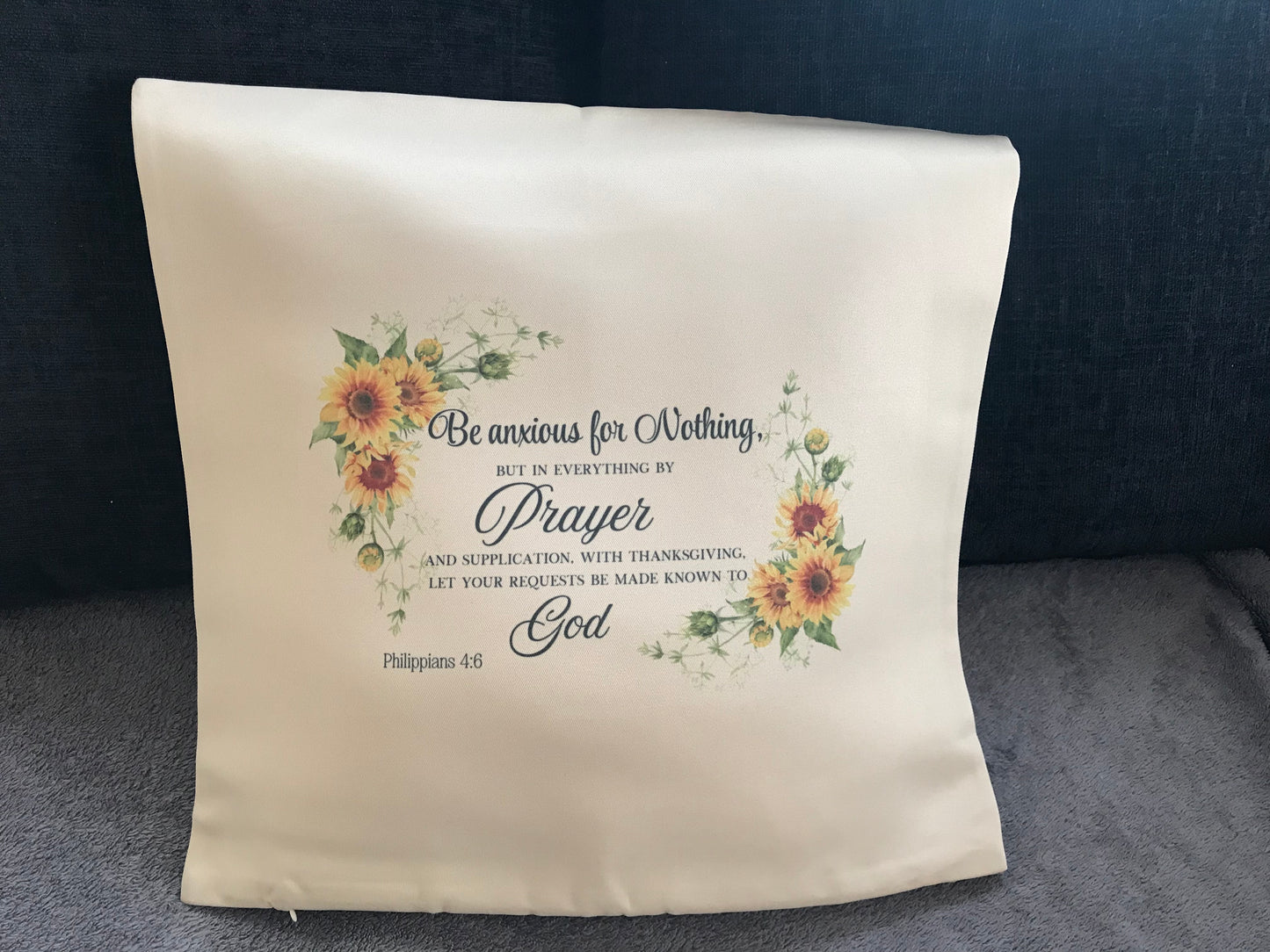 Cushion Cover 45x45cm Be Anxious For Nothing Philipians 4:6