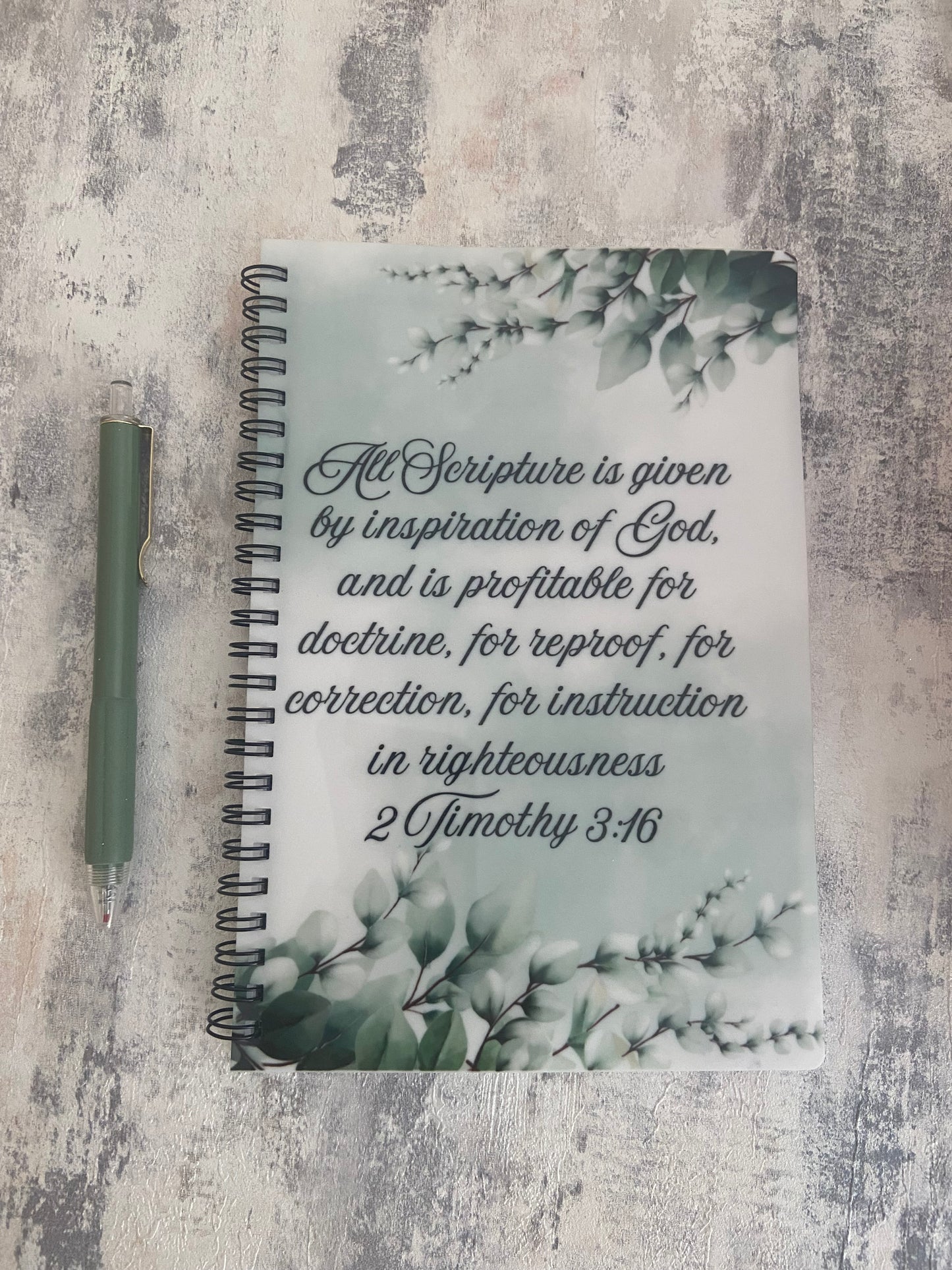 Notebook A5 All Scripture Is Given By Inspiration of God 2 Timothy 3:16