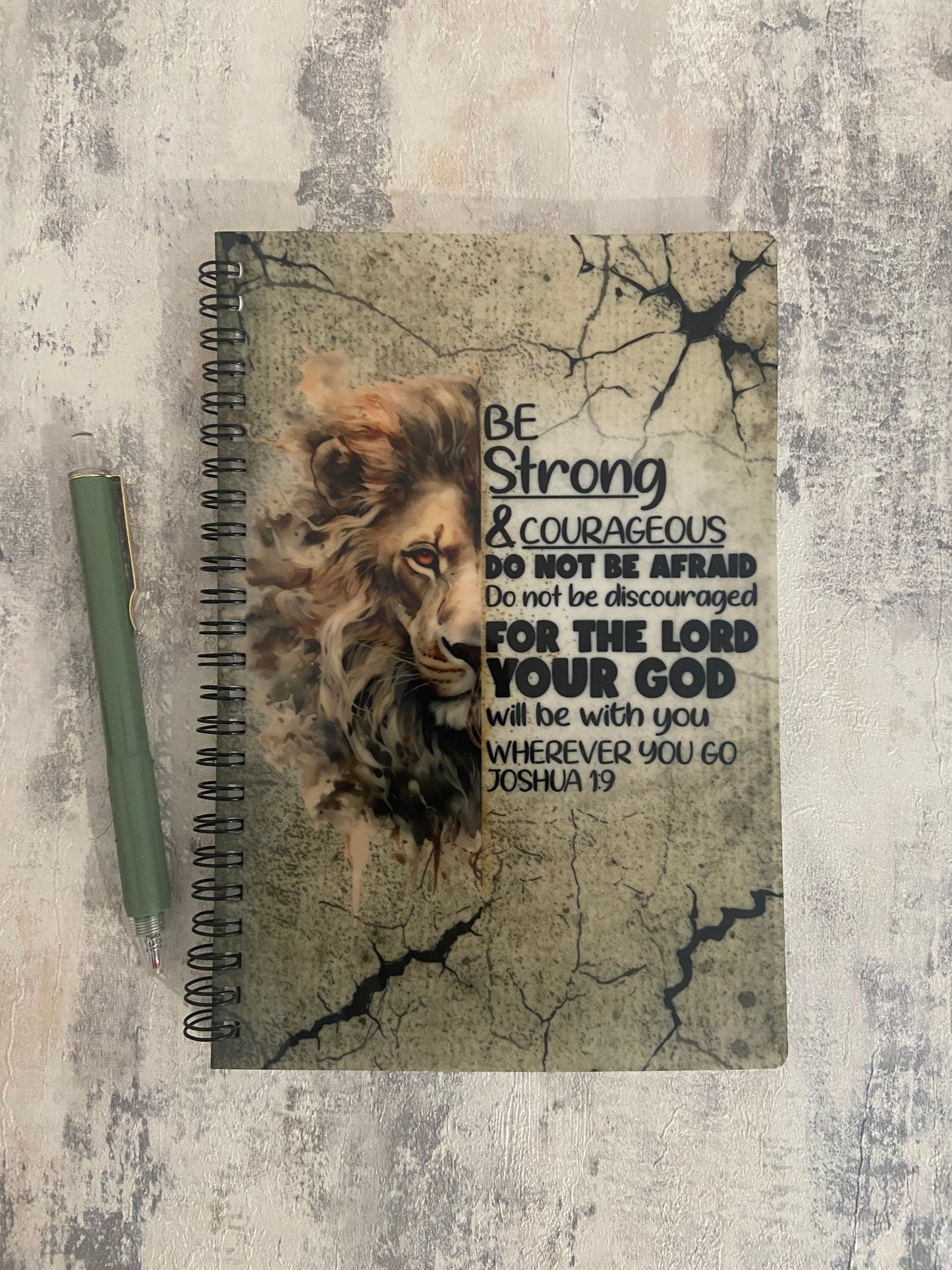 Notebook A5 Be Strong & Courageous Joshua 1:9