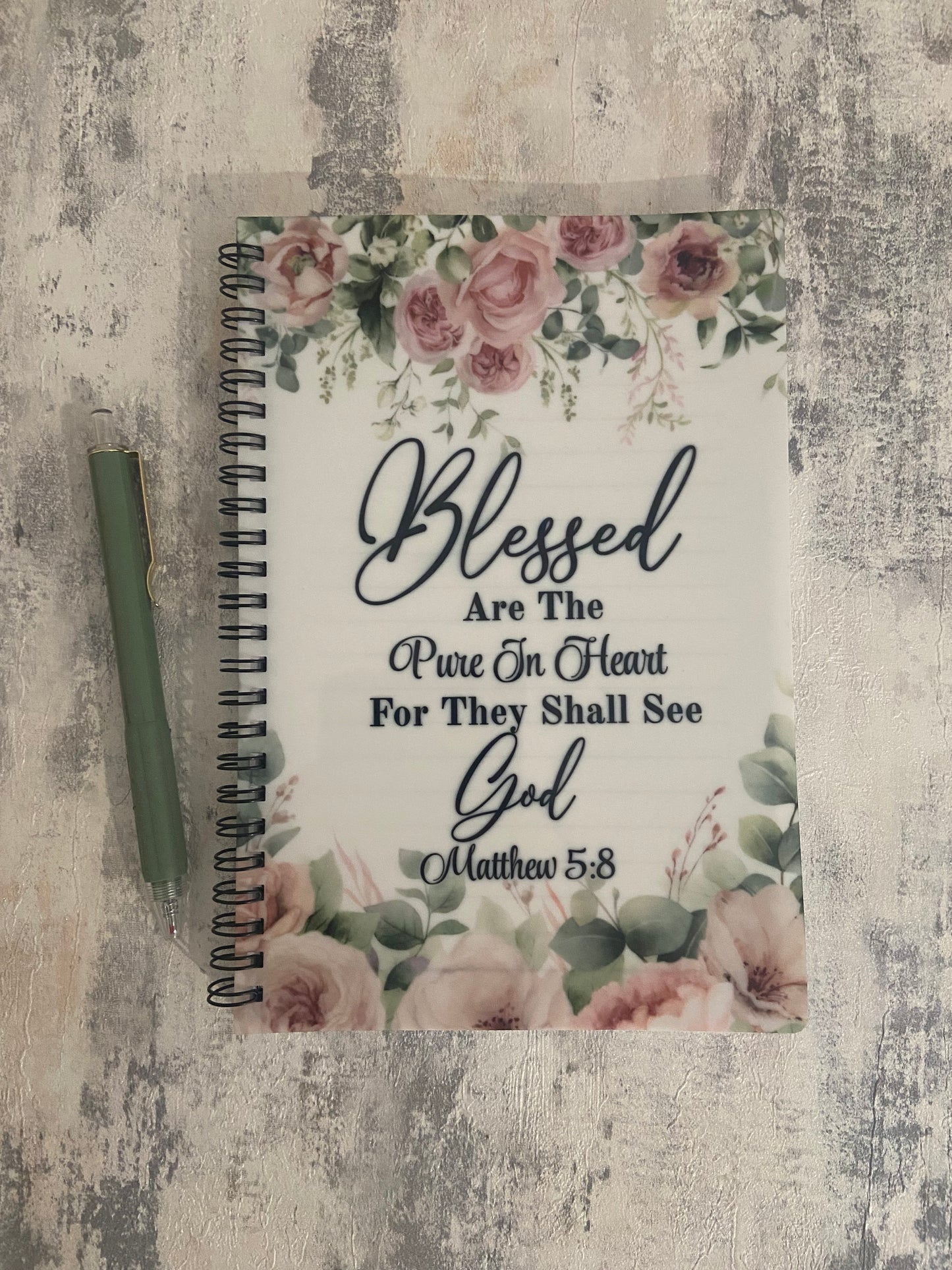 Notebook A5 Blessed Are The Pure In Heart Matthew 5:8