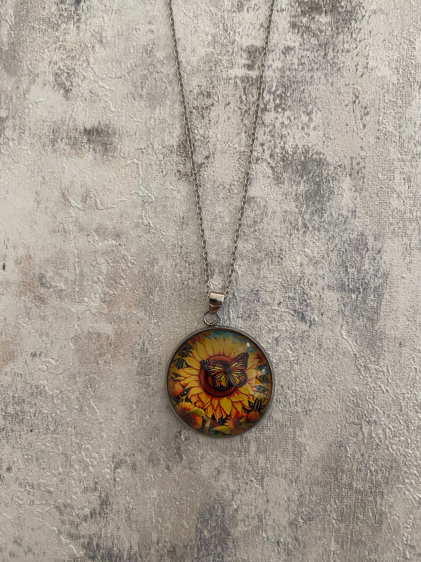 Sunflower Pendant Necklace (60cm chain) 10 variations