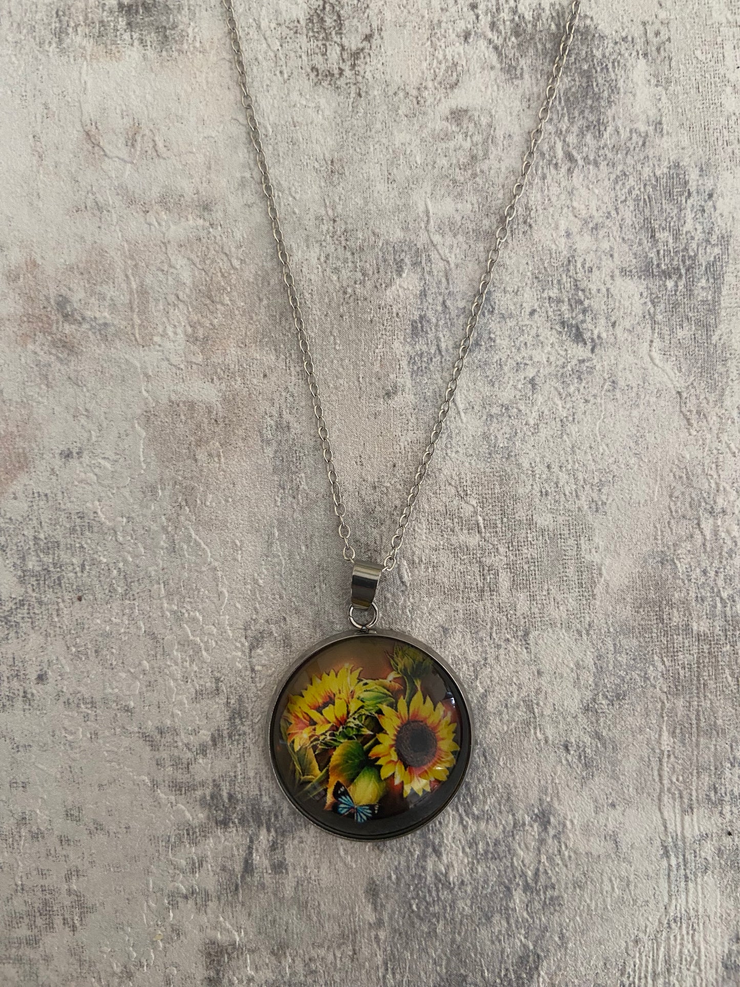 Sunflower Pendant Necklace (60cm chain) 10 variations