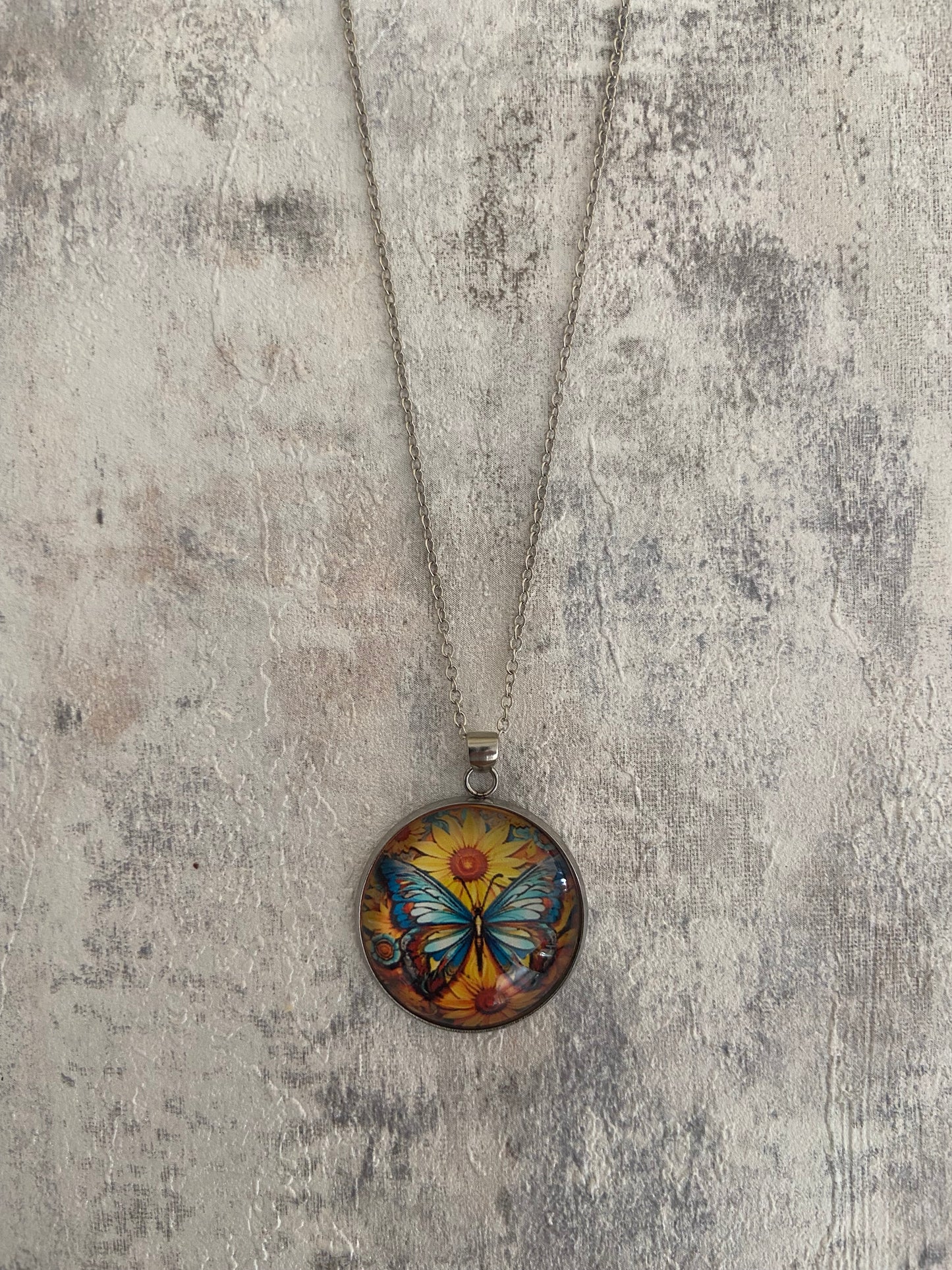 Sunflower Pendant Necklace (60cm chain) 10 variations