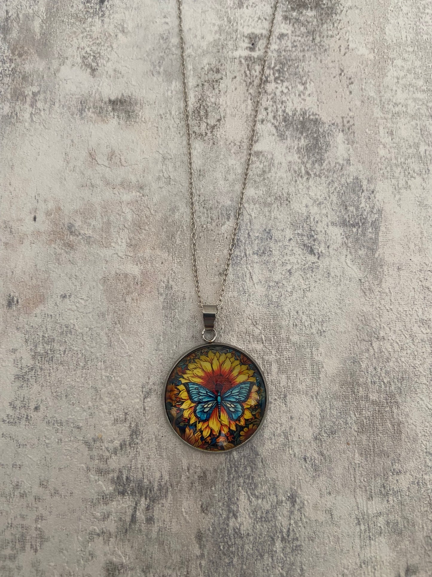 Sunflower Pendant Necklace (60cm chain) 10 variations