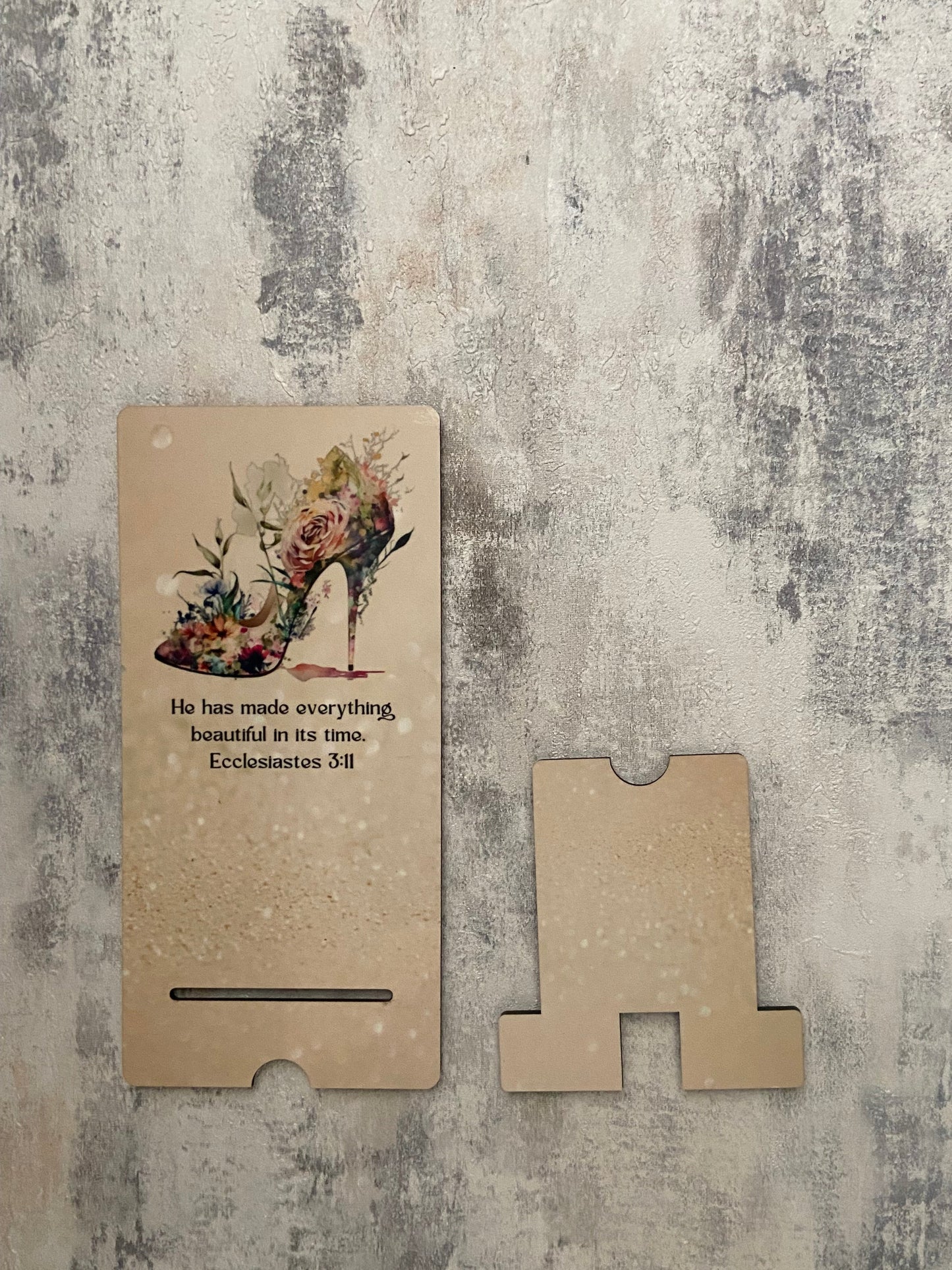 Mobile Phone Stand MDF - Everything Beautiful In Its Time Ecc 3:11