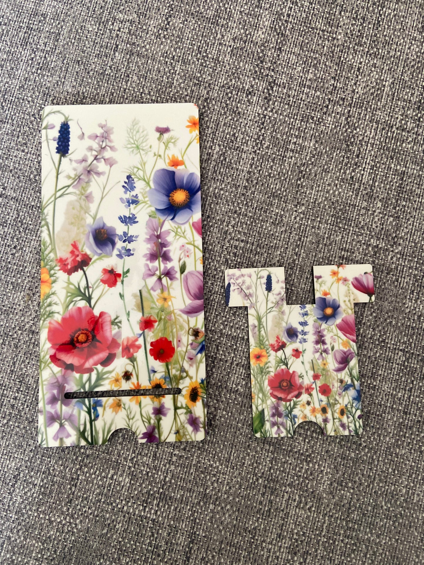 Mobile Phone Stand MDF - Vibrant Wildflowers