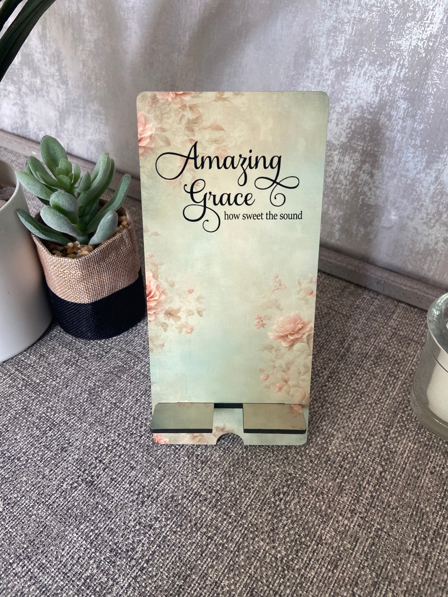 Mobile Phone Stand MDF - Amazing Grace