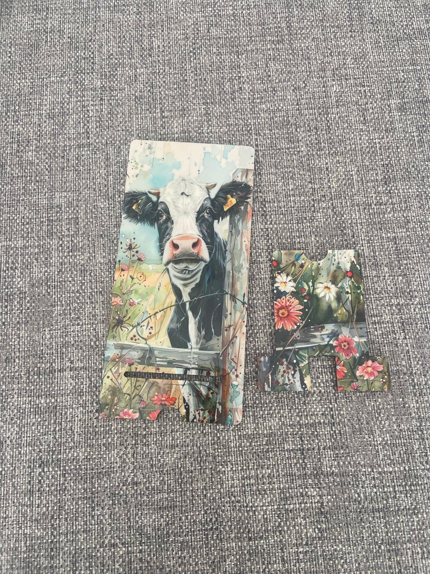 Mobile Phone Stand MDF - Cow In Field 2