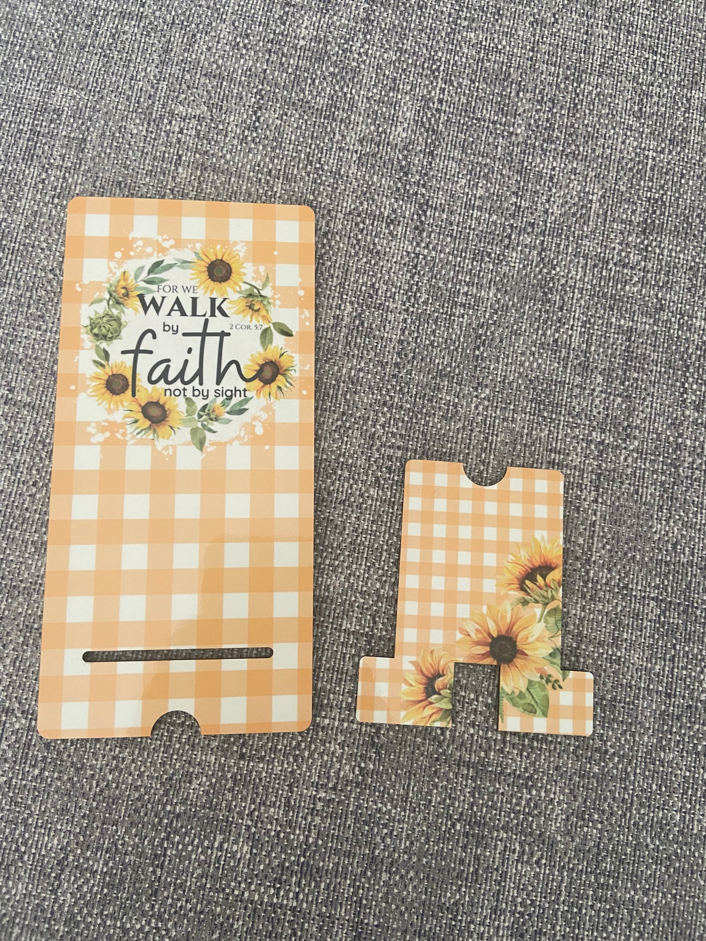 Mobile Phone Stand MDF - Walk By Faith 2 Corinthians 5:7