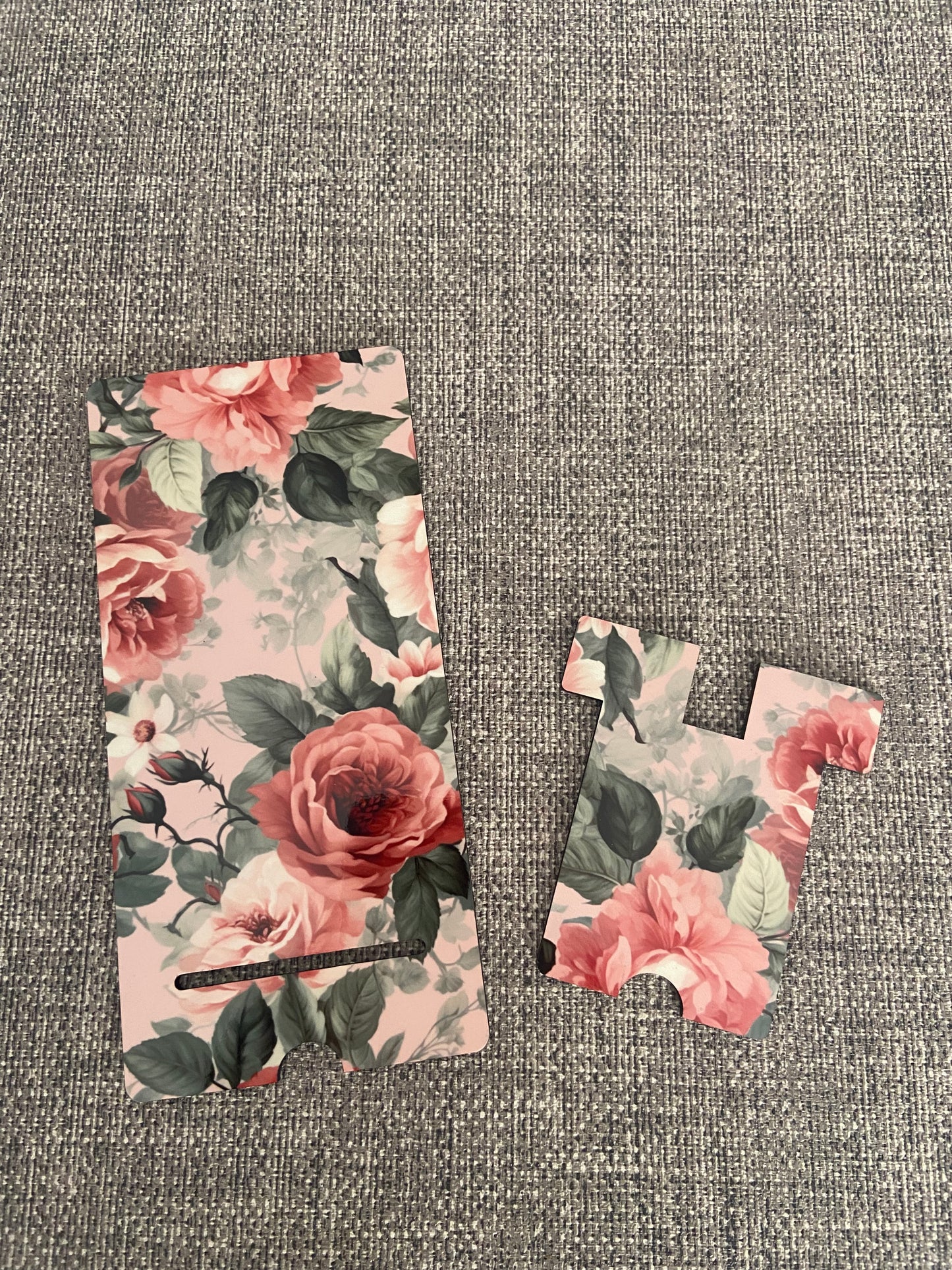 Mobile Phone Stand MDF - Pink Roses