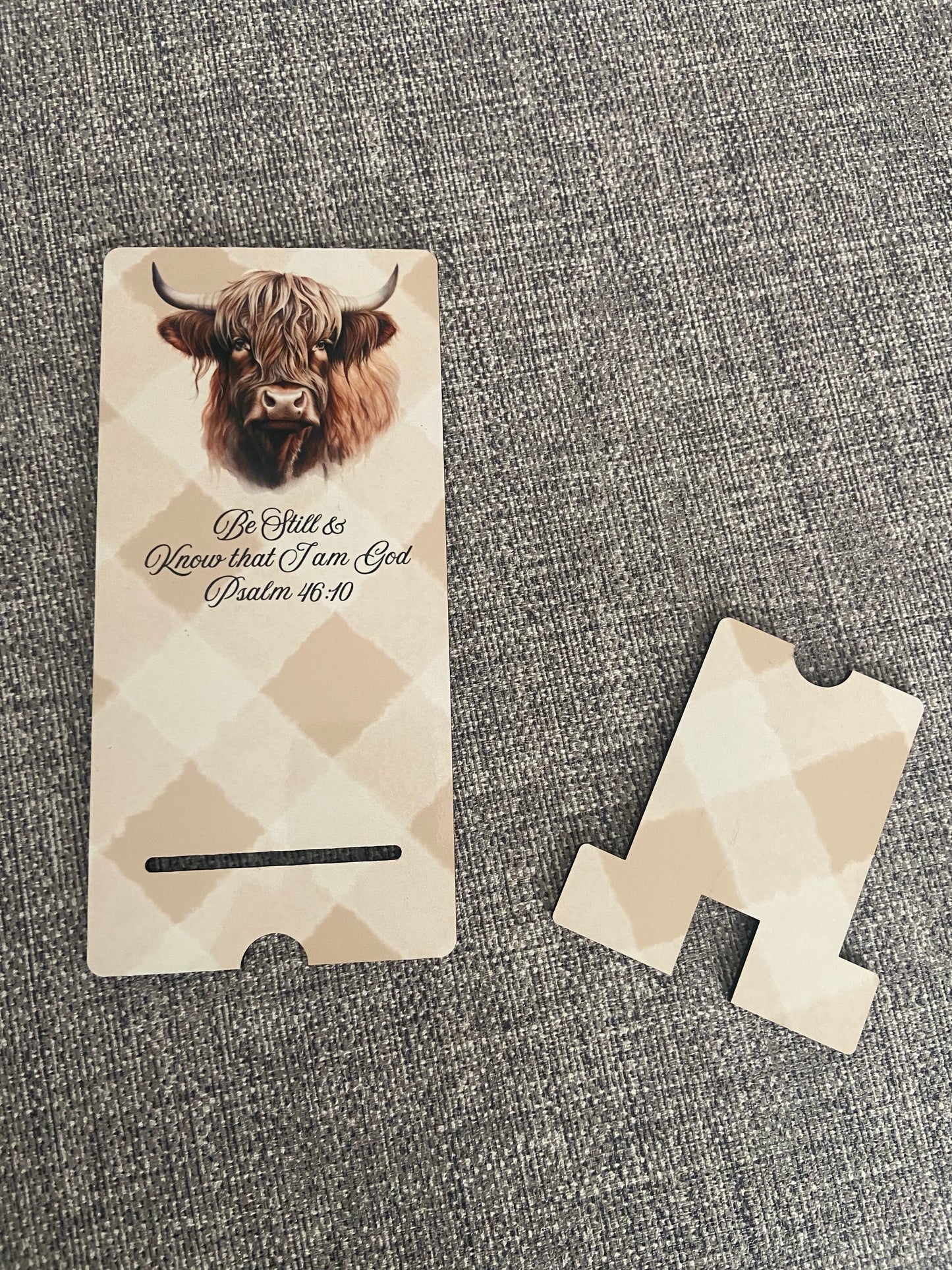 Mobile Phone Stand MDF - Be Still & Know That I Am God Psalm 46:10