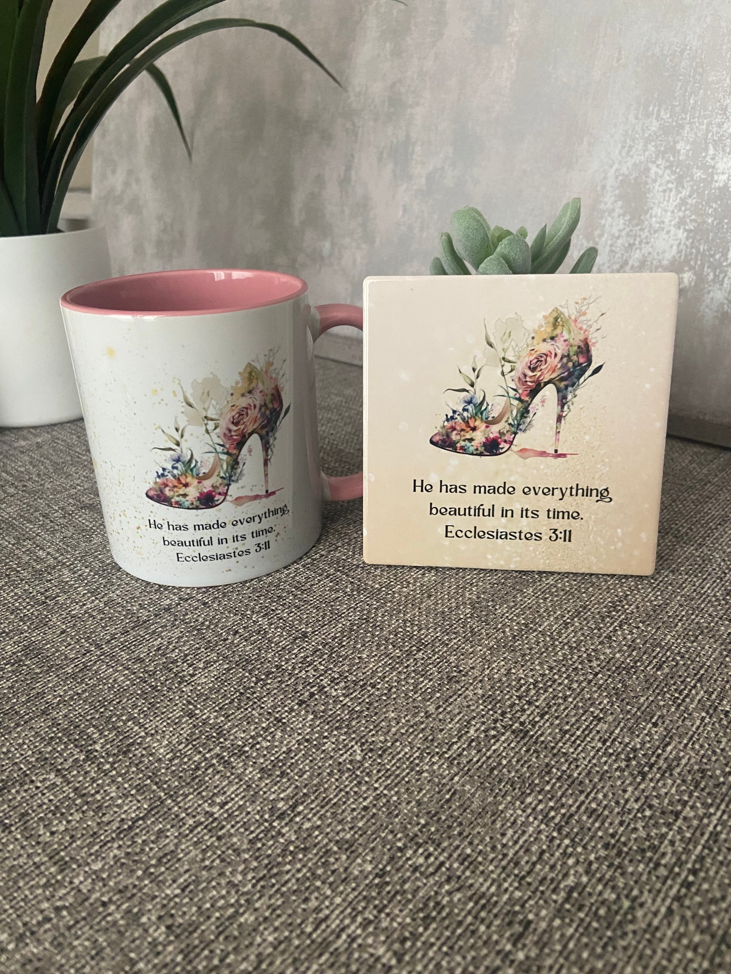 He Has Made Everything Beautiful Ecc 3:11 Mug & Coaster Set
