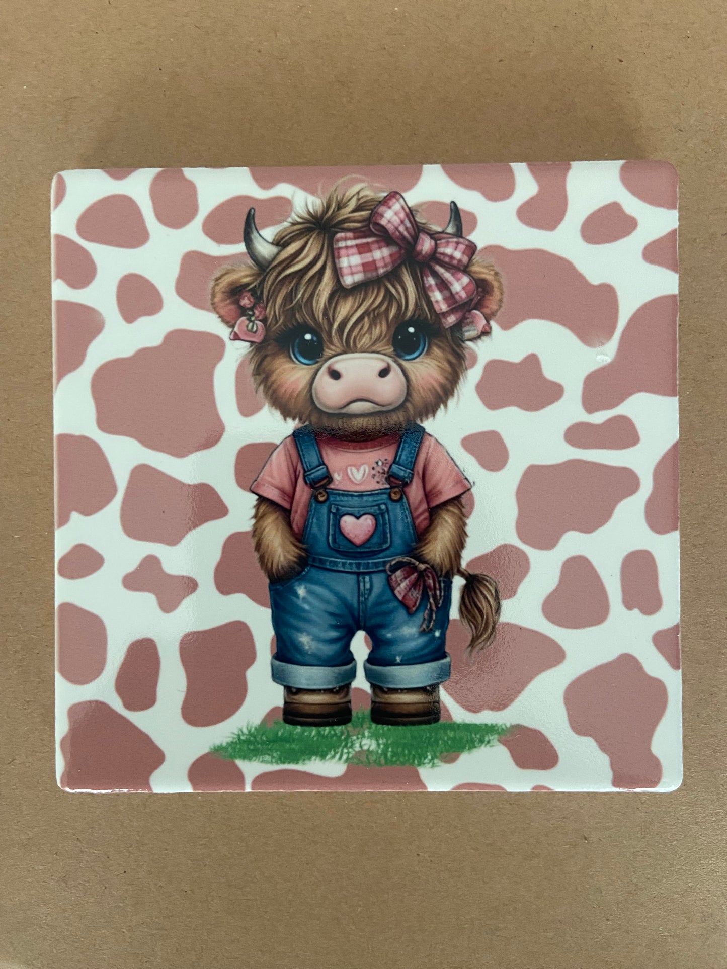 Girly Cow Mug & Coaster Set