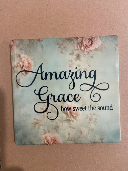 Amazing Grace How Sweet The Sound Single Coaster
