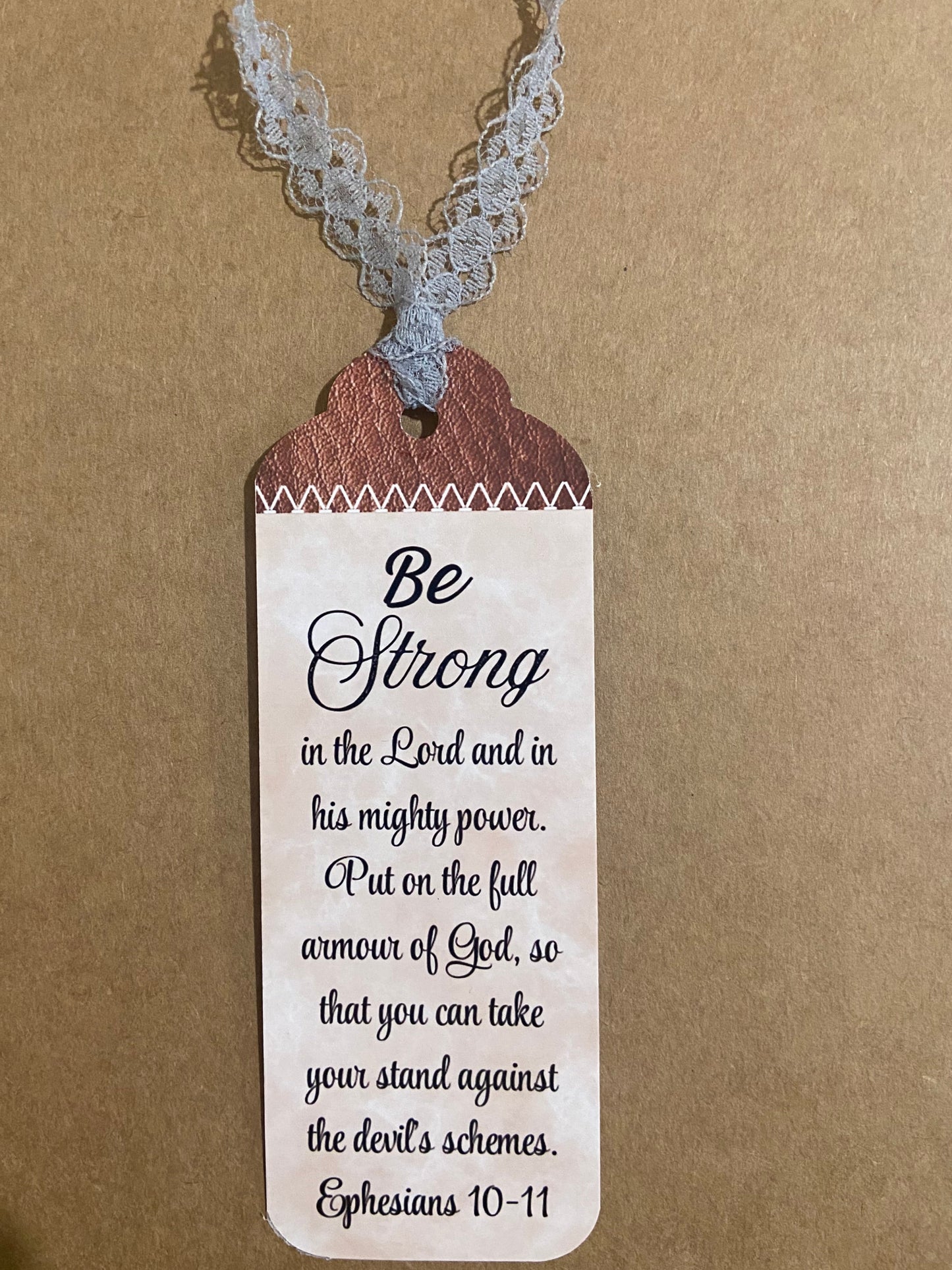 Laminated Bookmark - Be Strong In The Lord Ephesians 10-11