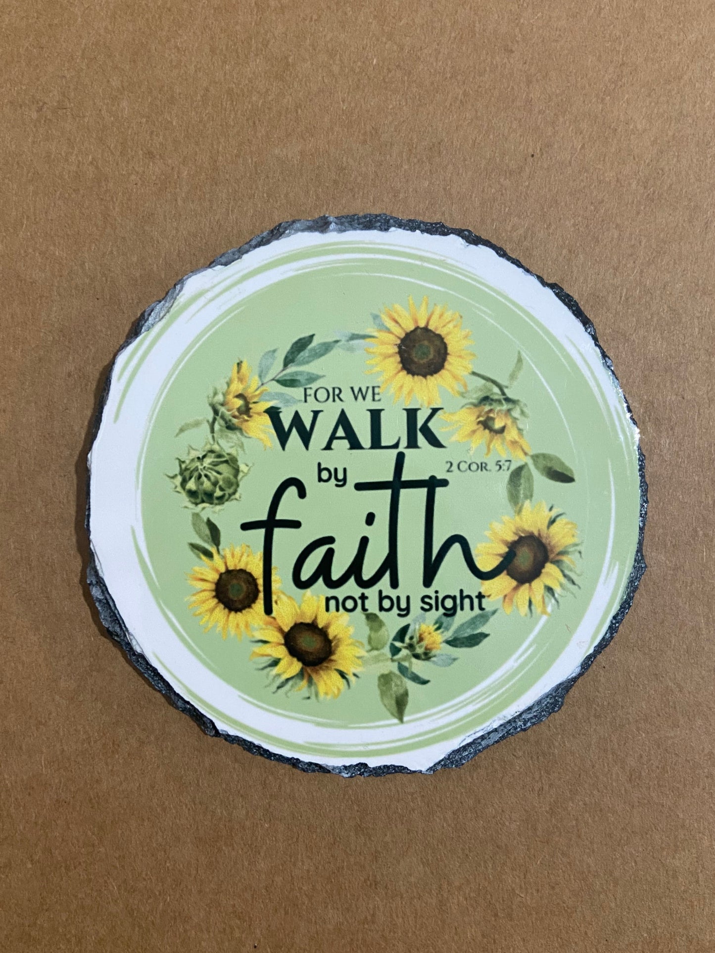 For We Walk By Faith Not By Sight 2 Cor 5:7 Single Coaster