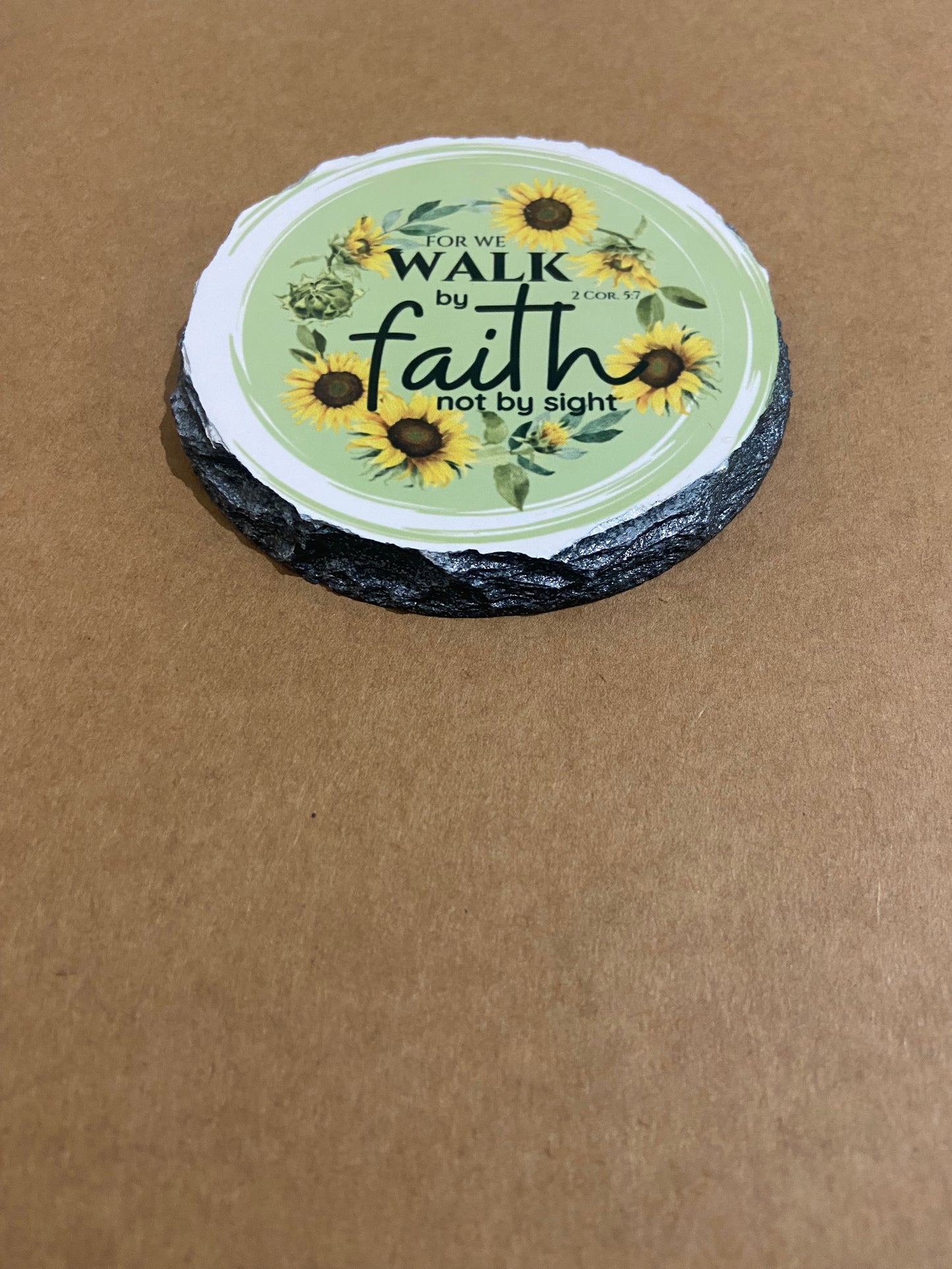 For We Walk By Faith Not By Sight 2 Cor 5:7 Single Coaster