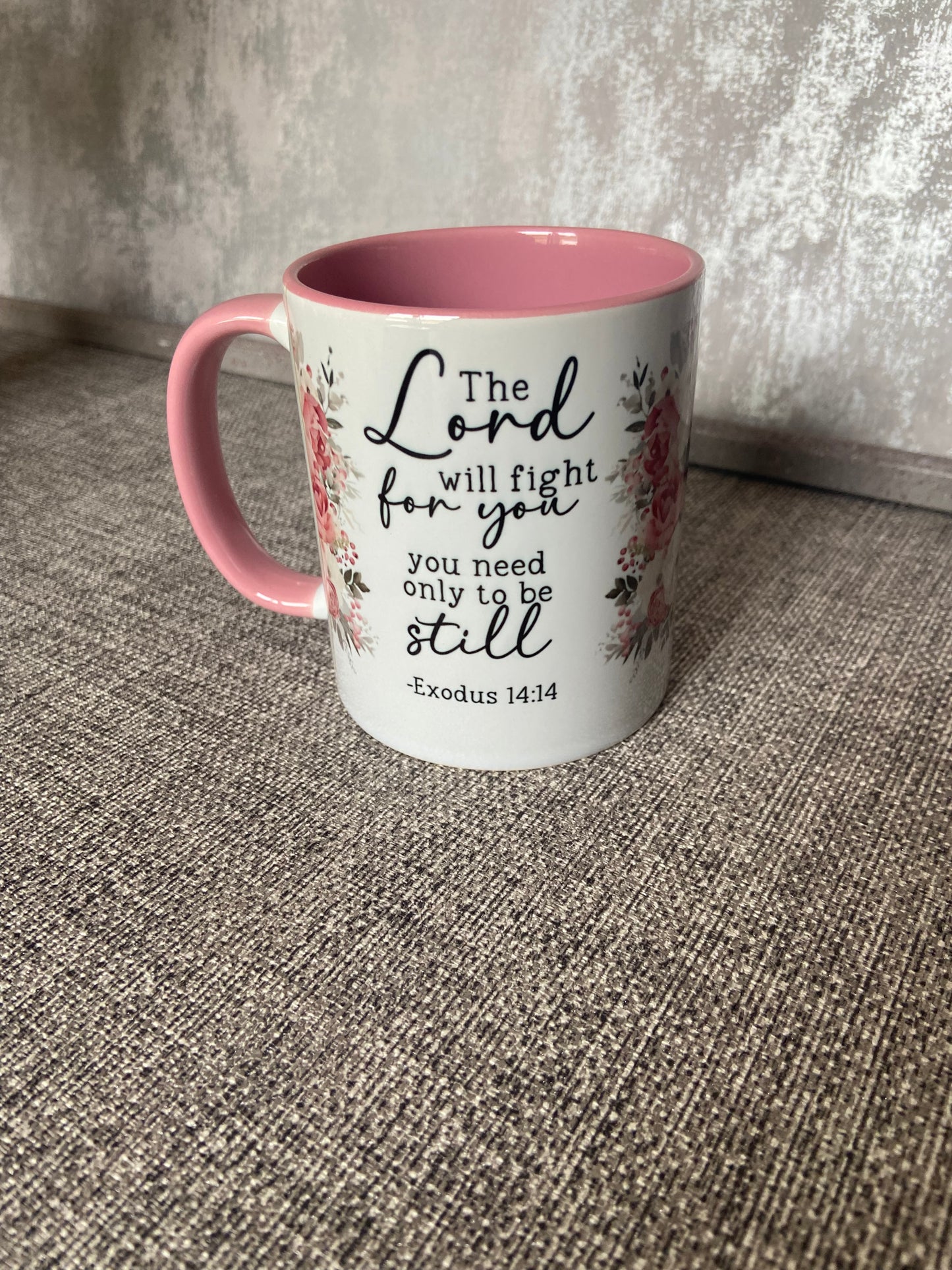 The Lord Will Fight for You Exodus 14:14 Single Ceramic Mug