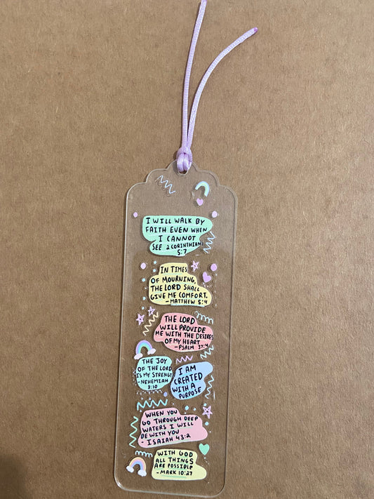 Acrylic Bible Verses Bookmark - 4 Variations