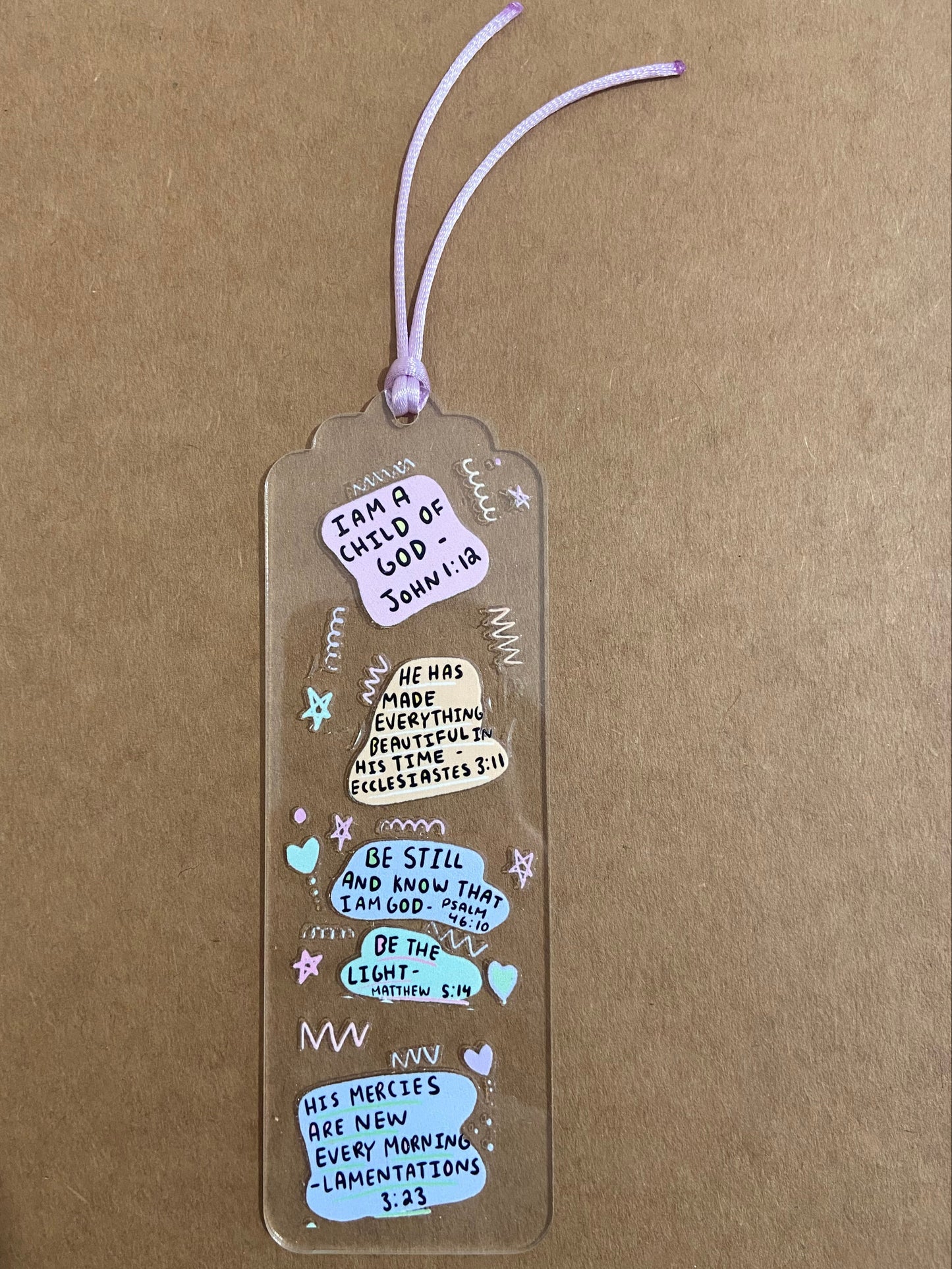 Acrylic Bible Verses Bookmark - 4 Variations