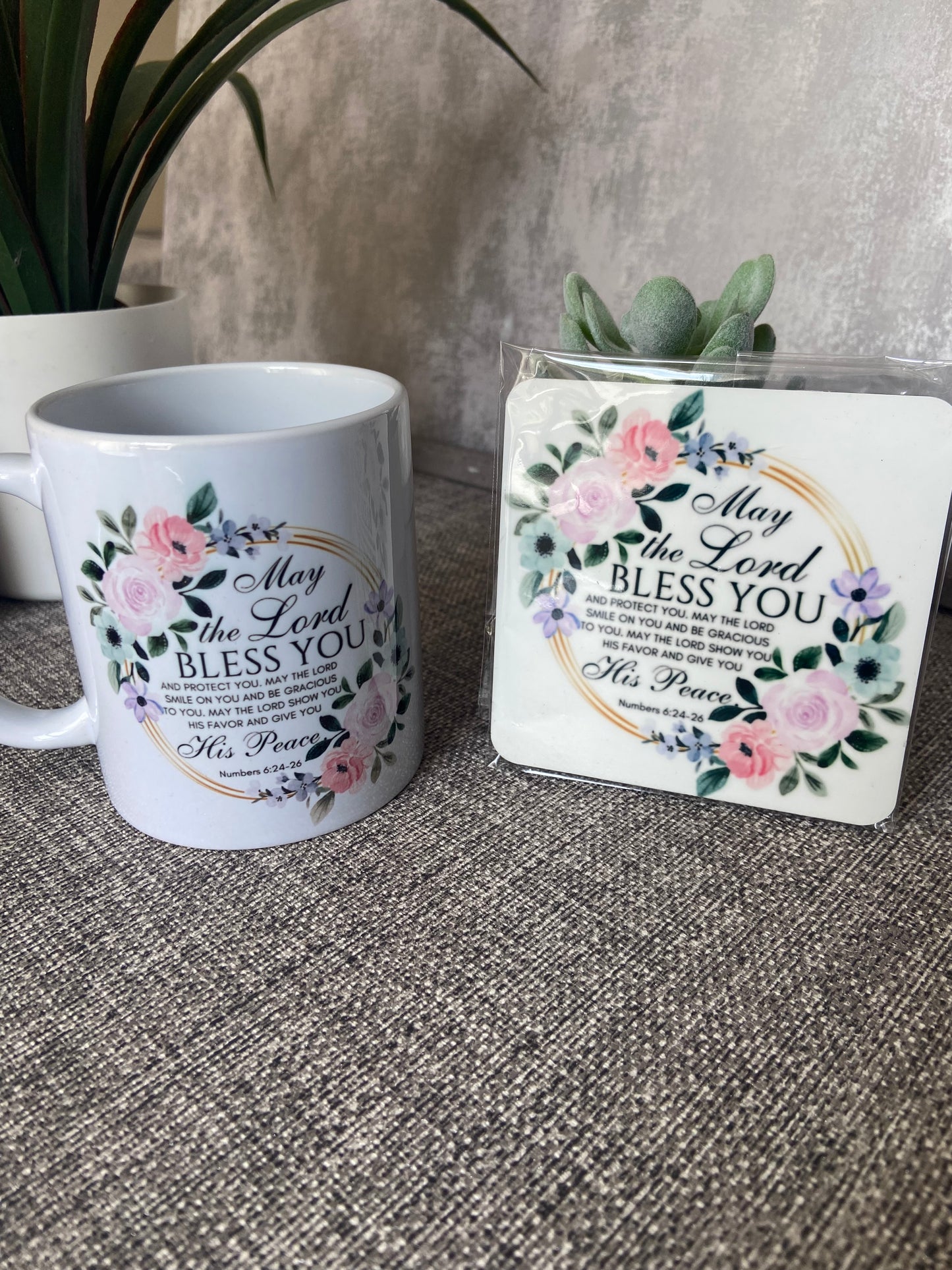 May The Lord Bless You Numbers 6:24-26 Mug & Coaster Set
