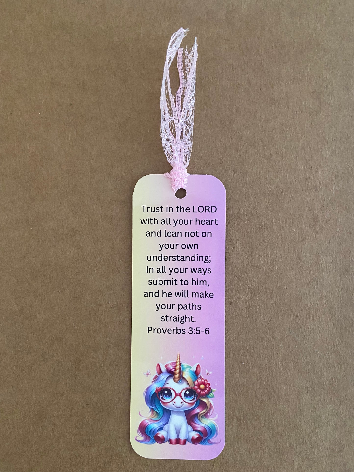 Laminated Bookmark- Trust In The Lord With All Your Heart Proverbs 3:5-6