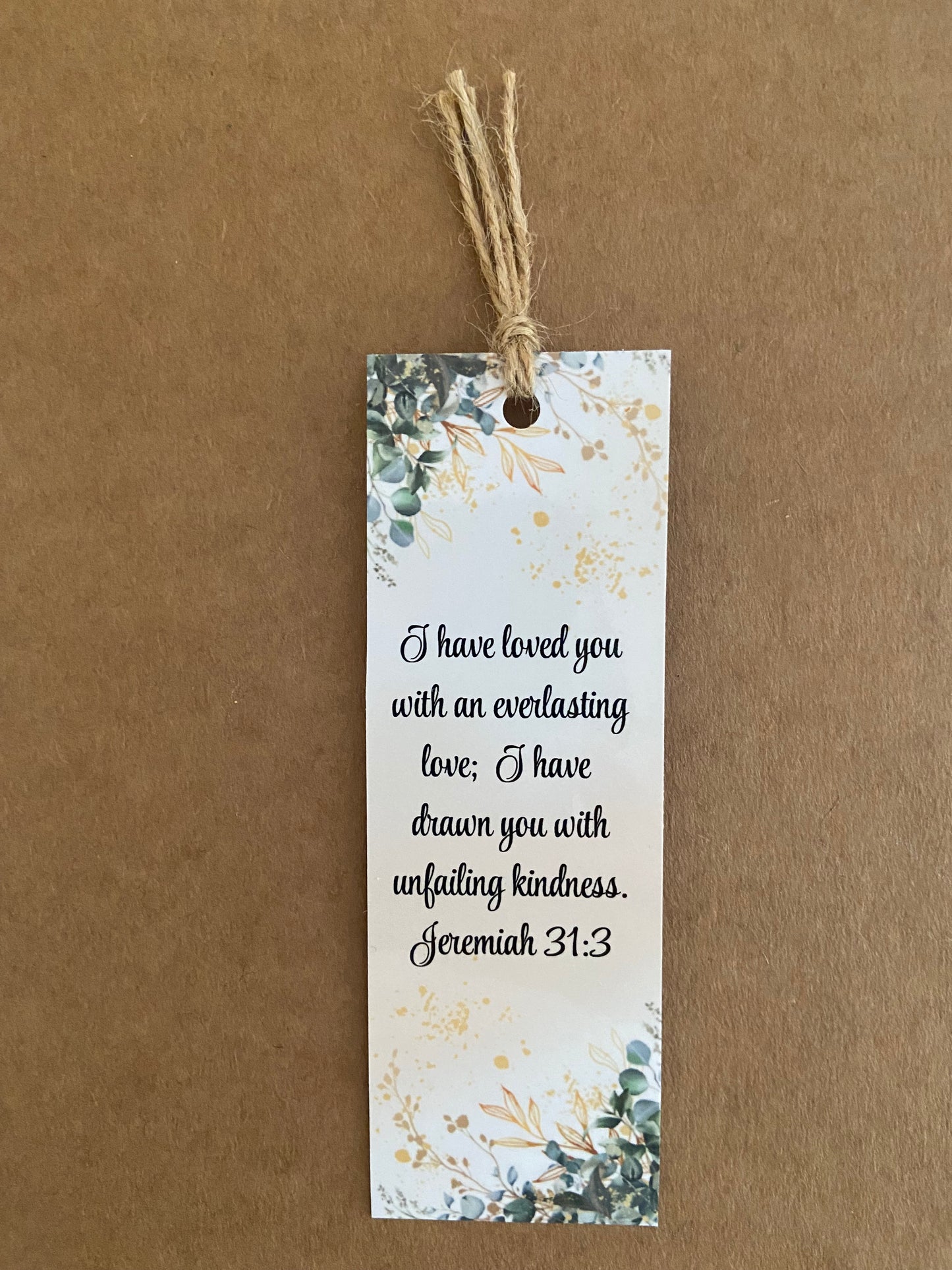 Laminated Bookmark- Ever Lasting Love Jeremiah 31:3